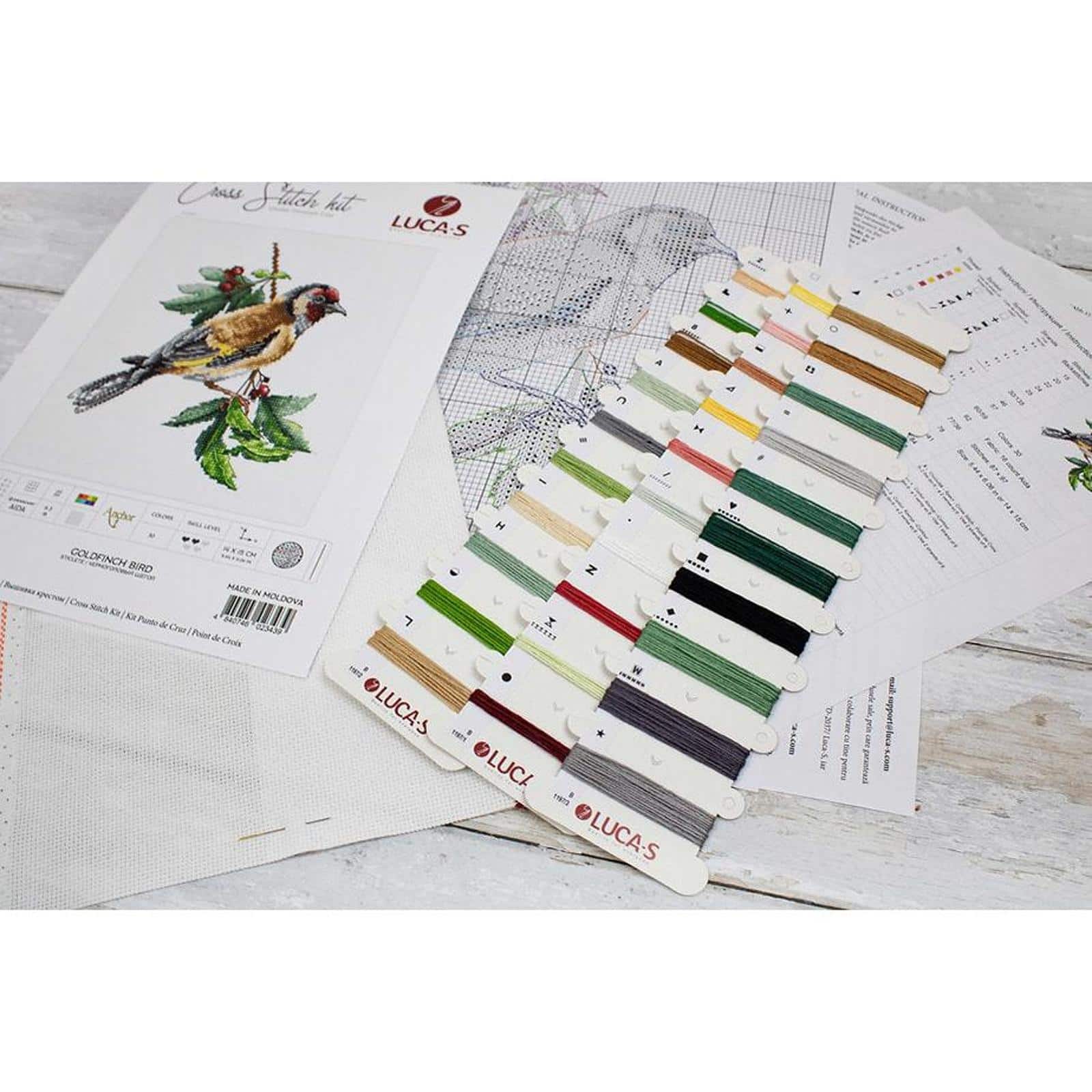 Luca-s Goldfinch Bird Counted Cross Stitch Kit