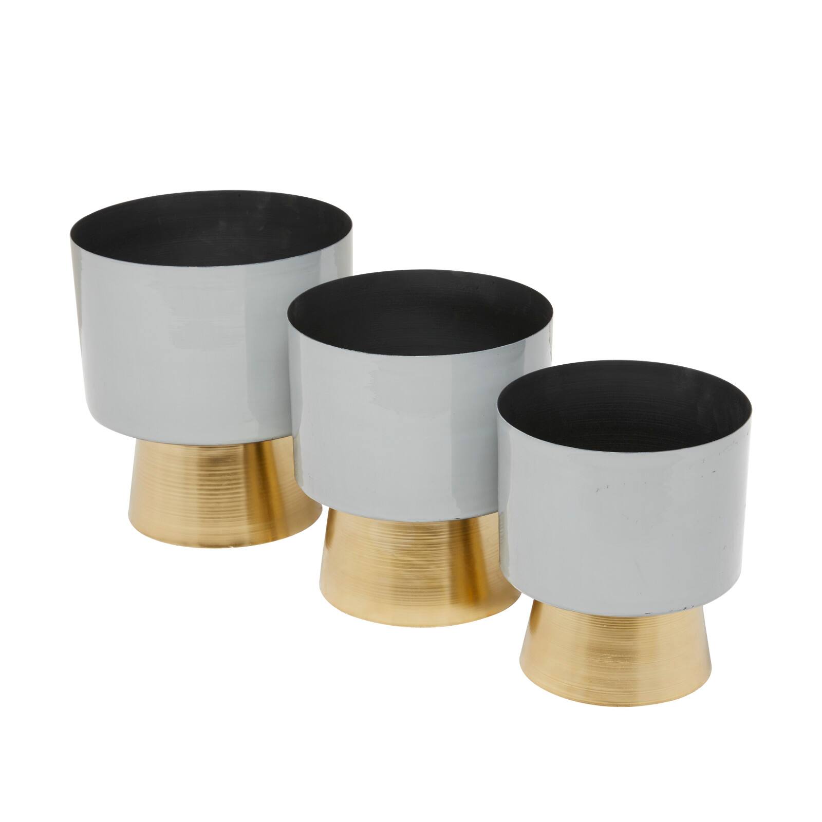 Grey Modern Planter, Set of 3" 11", 10", 9"