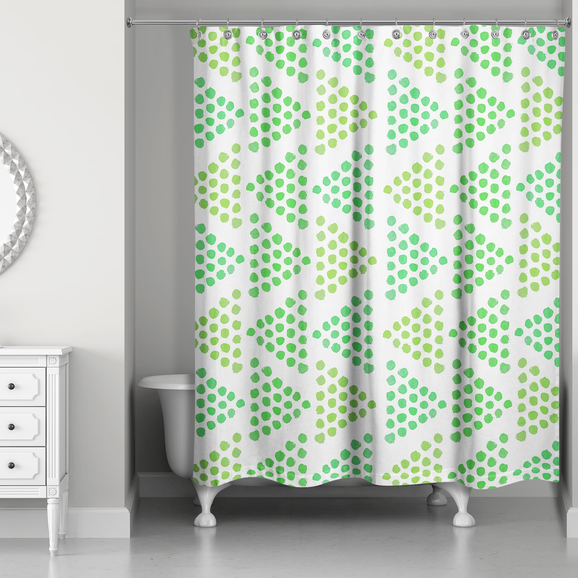 Dotted Triangle Shower Curtain