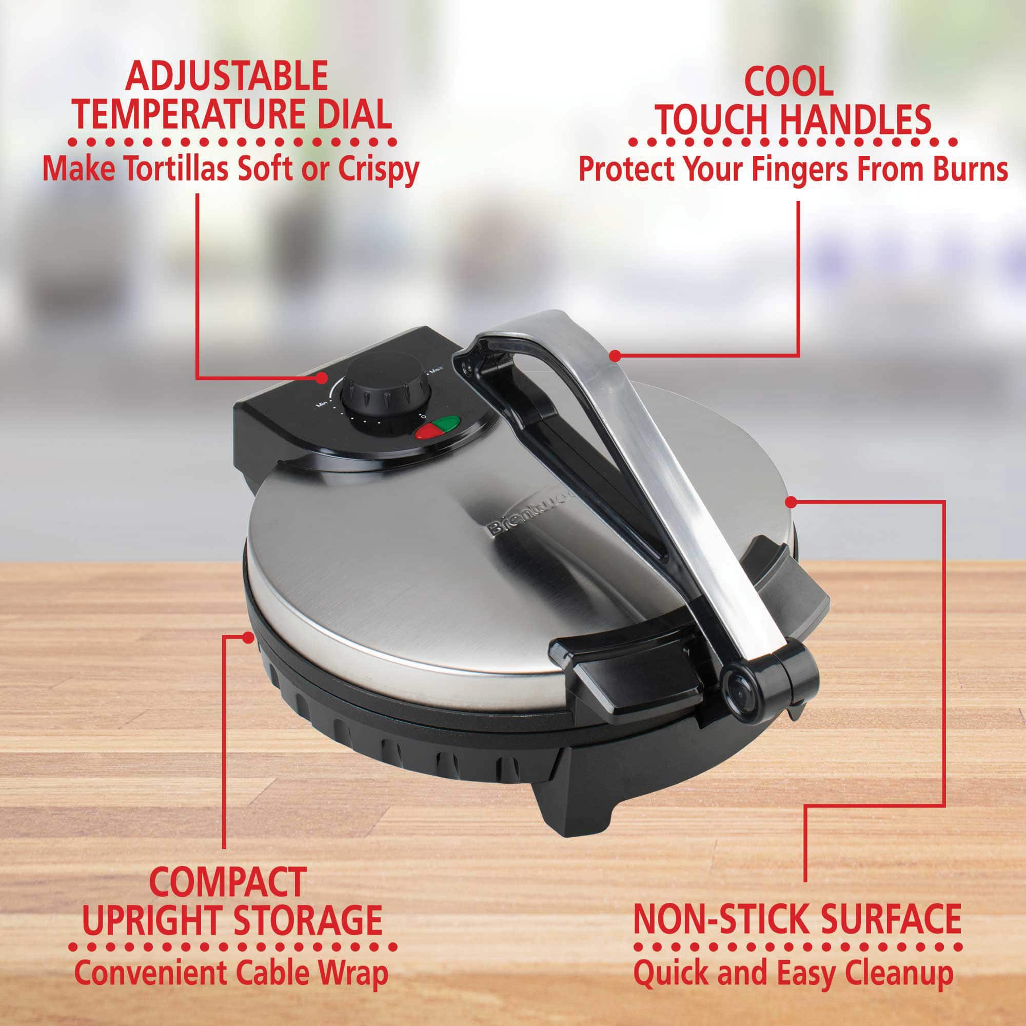 Brentwood 10" Nonstick Quesadilla Maker
