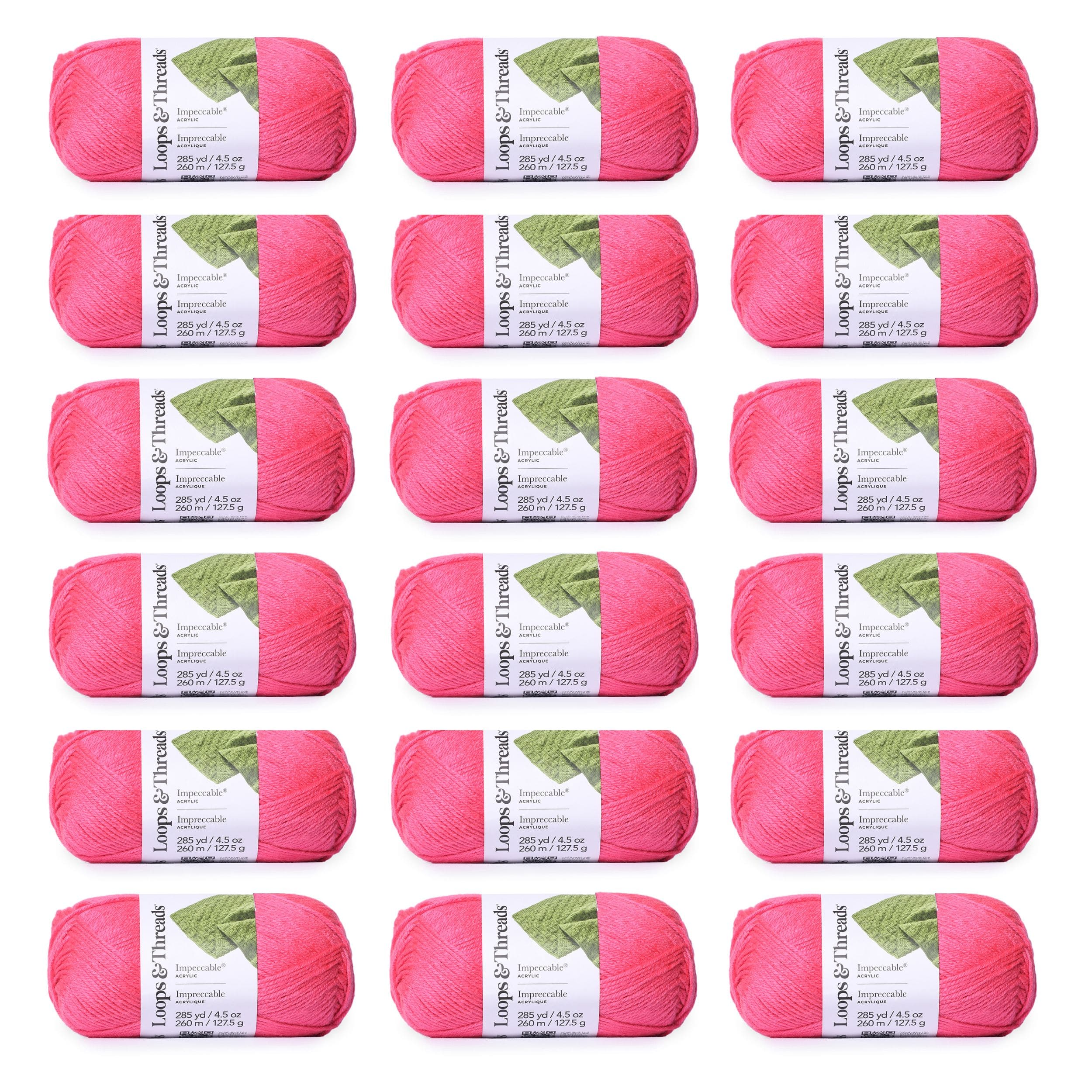 18 Pack: Impeccable® Solid Yarn by Loops & Threads®