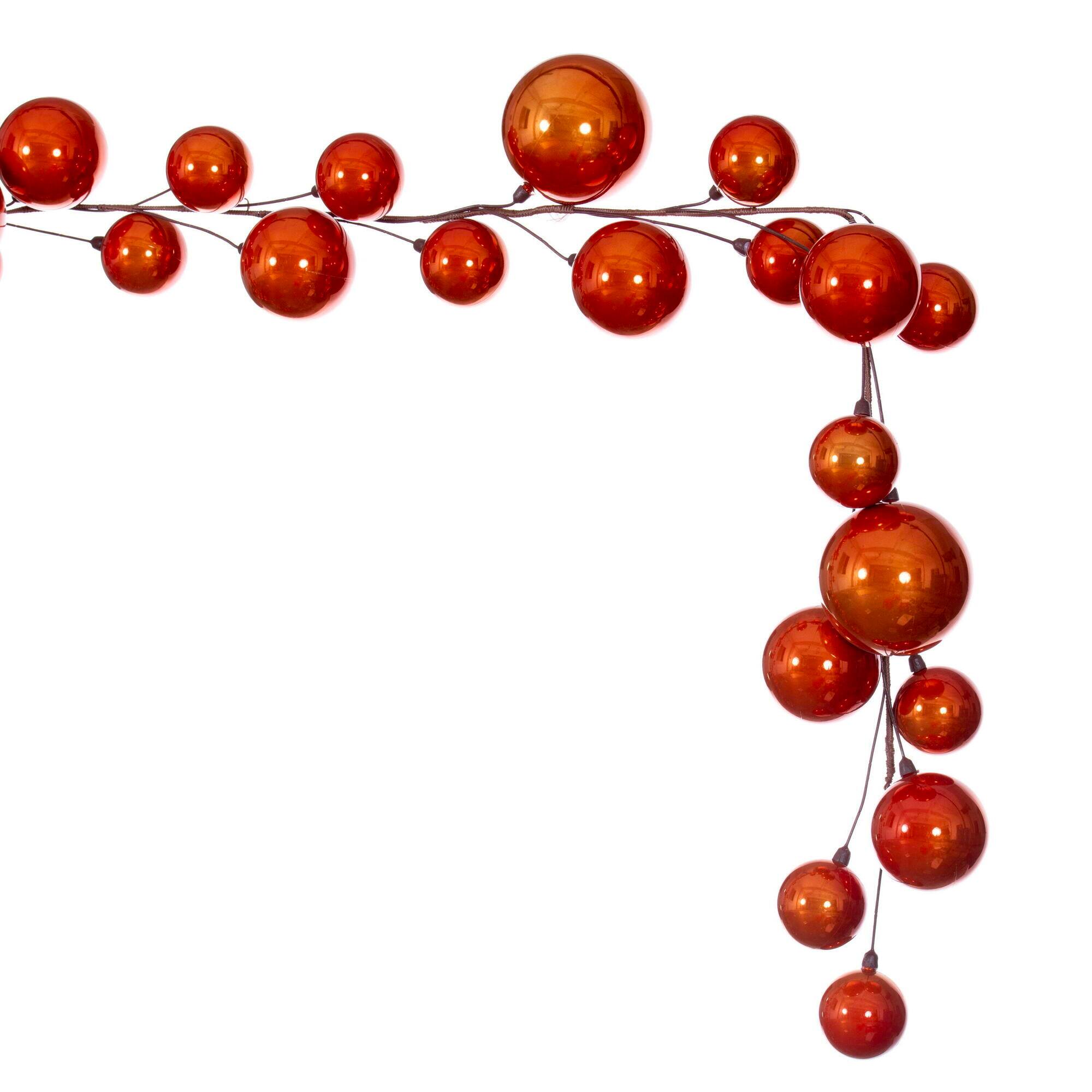 Vickerman 10Ft Ball Ornaments Wired Garland in Burnished Orange | 10 ft | Michaels®