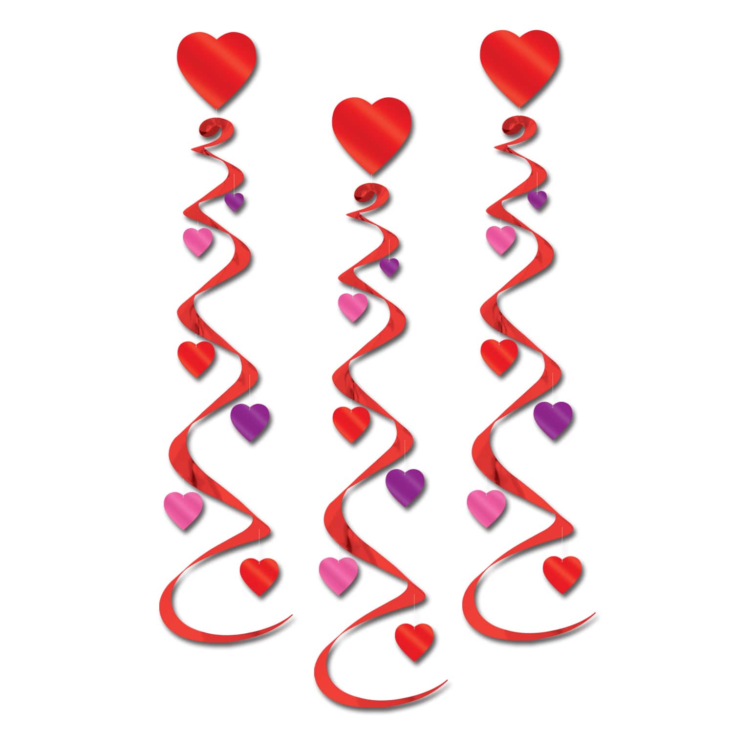 Beistle 30" Heart Whirls, 6ct.