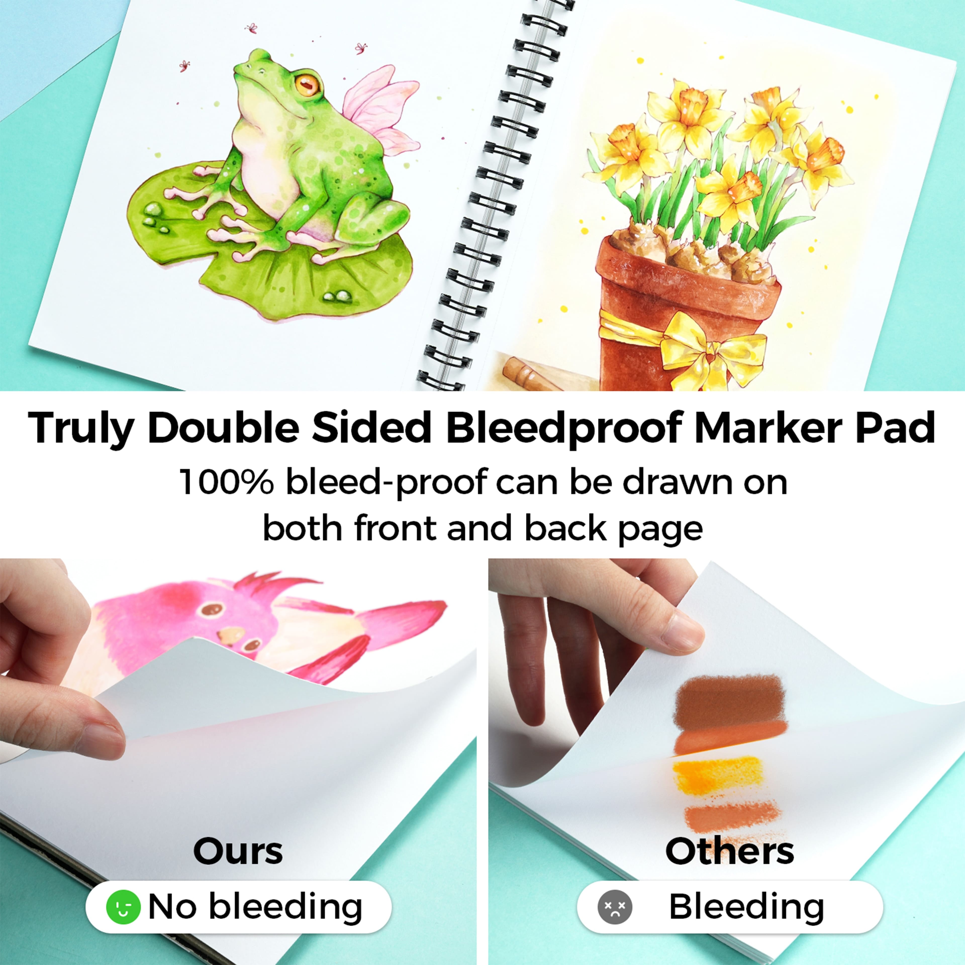 Ohuhu® Spiral Bound Marker Pad
