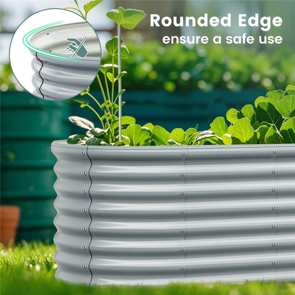 Costway Gray Raised Garden Bed Planters, 2ct.