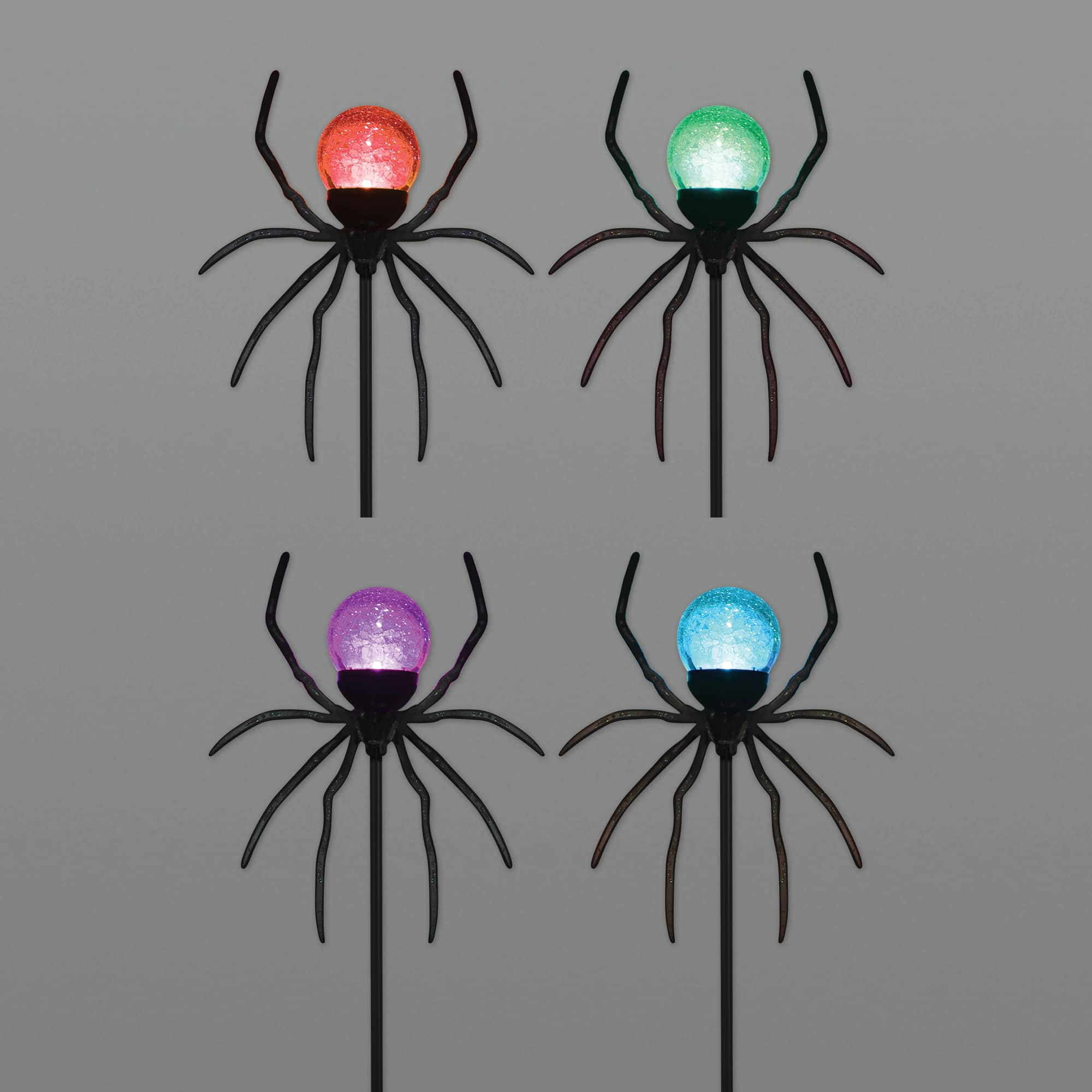 Sunset Vista Designs® 42.75" Spooky Whimsical Indigo Solar Spider Garden Stake