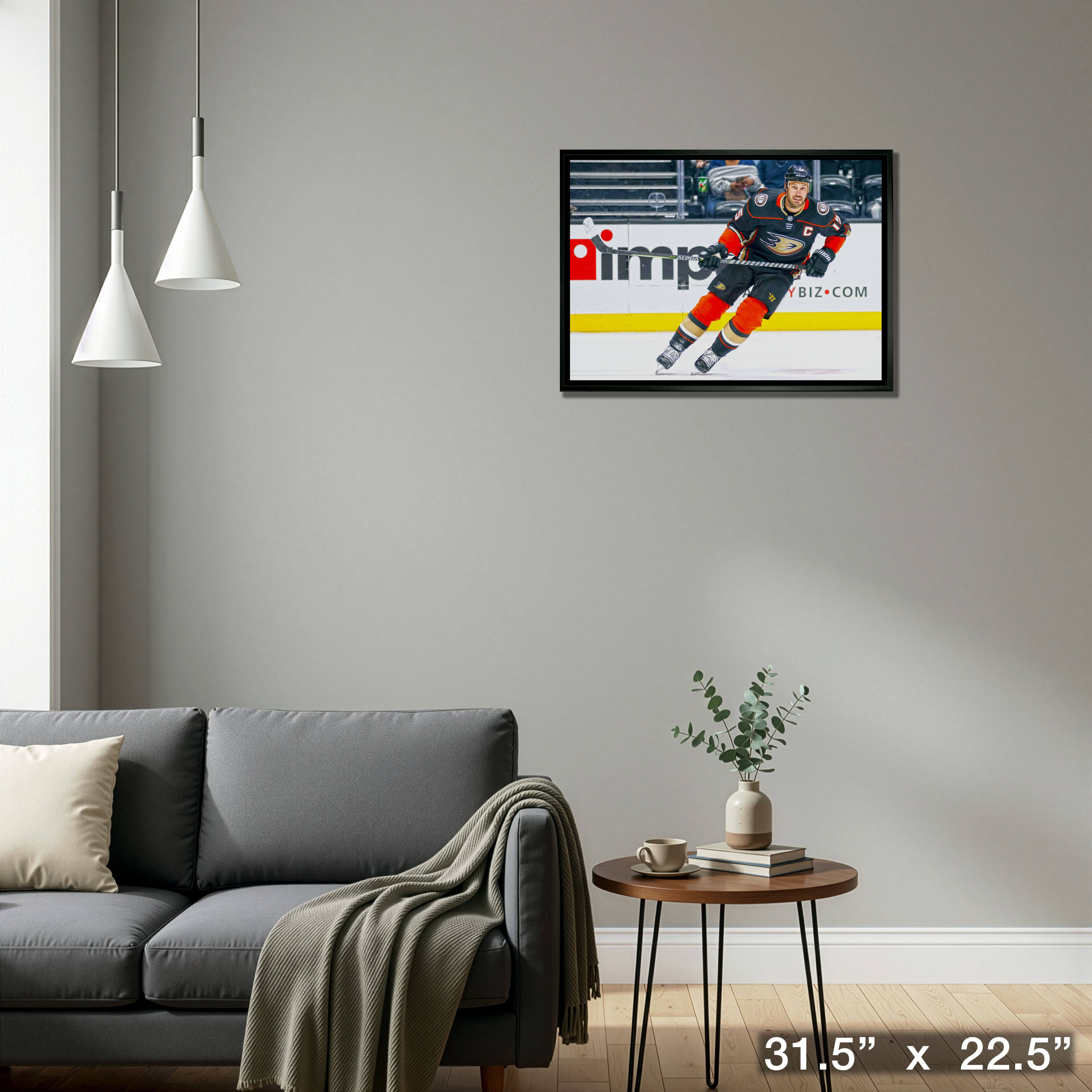 Ryan Getzlaf 20" x 29" Framed Canvas Anaheim Ducks 31.5" x 22.5"