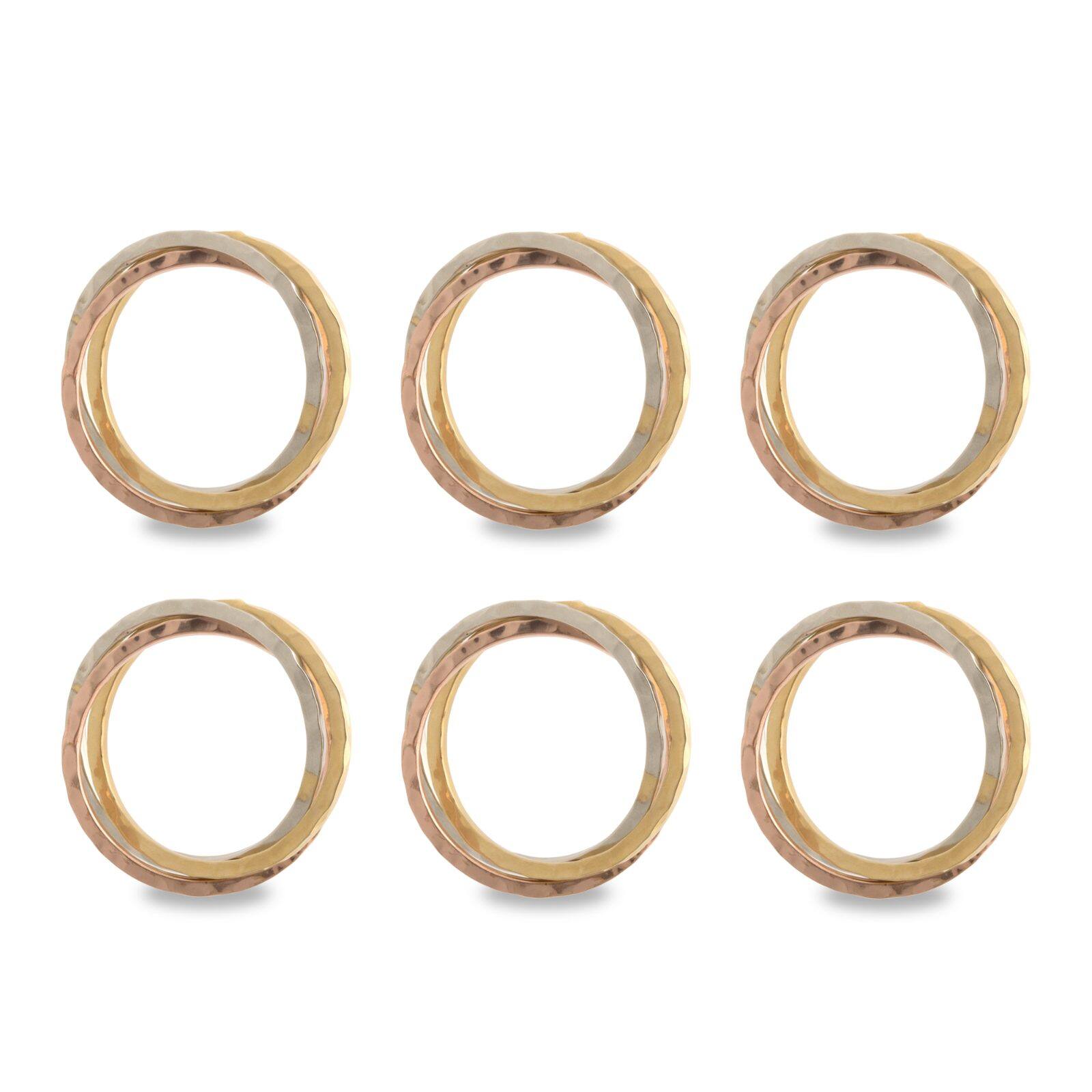 DII® Triple Intertwined Napkin Rings, 6ct.