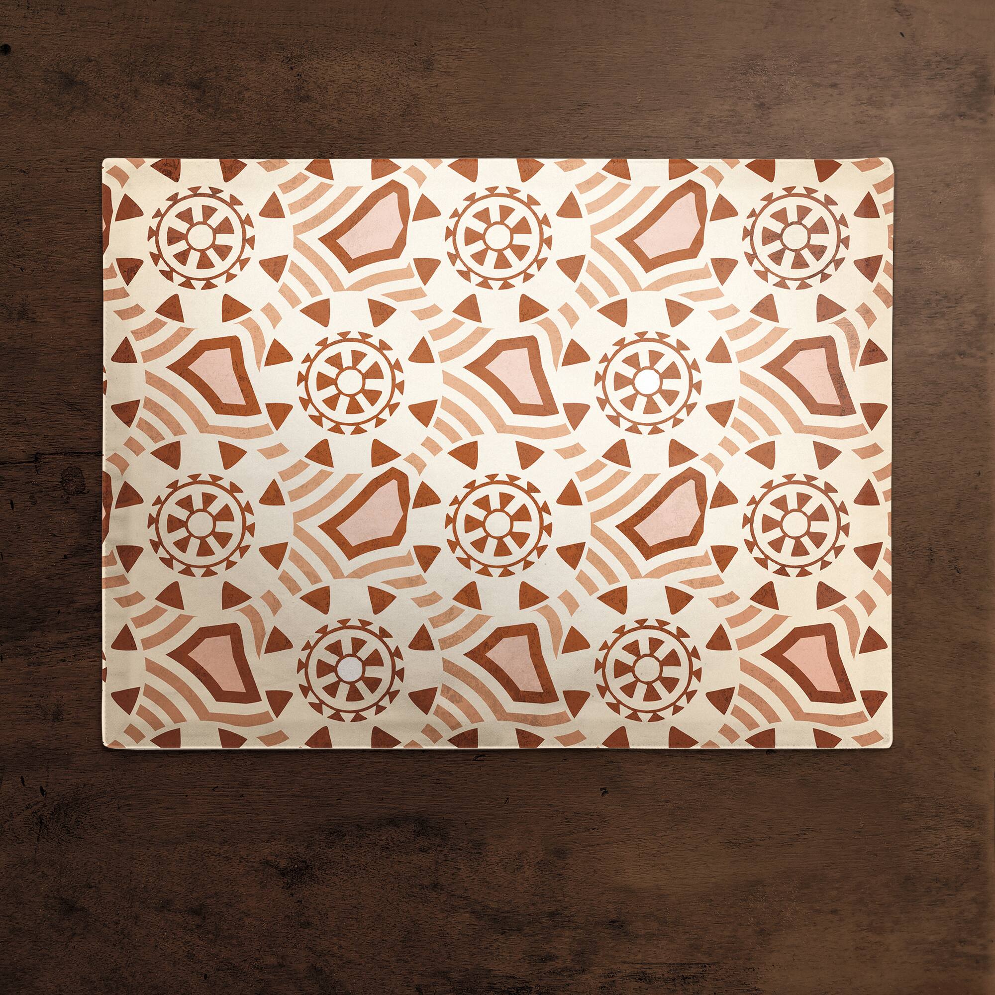 Earthtone Medallion 18" x 14" Cotton Twill Placemat