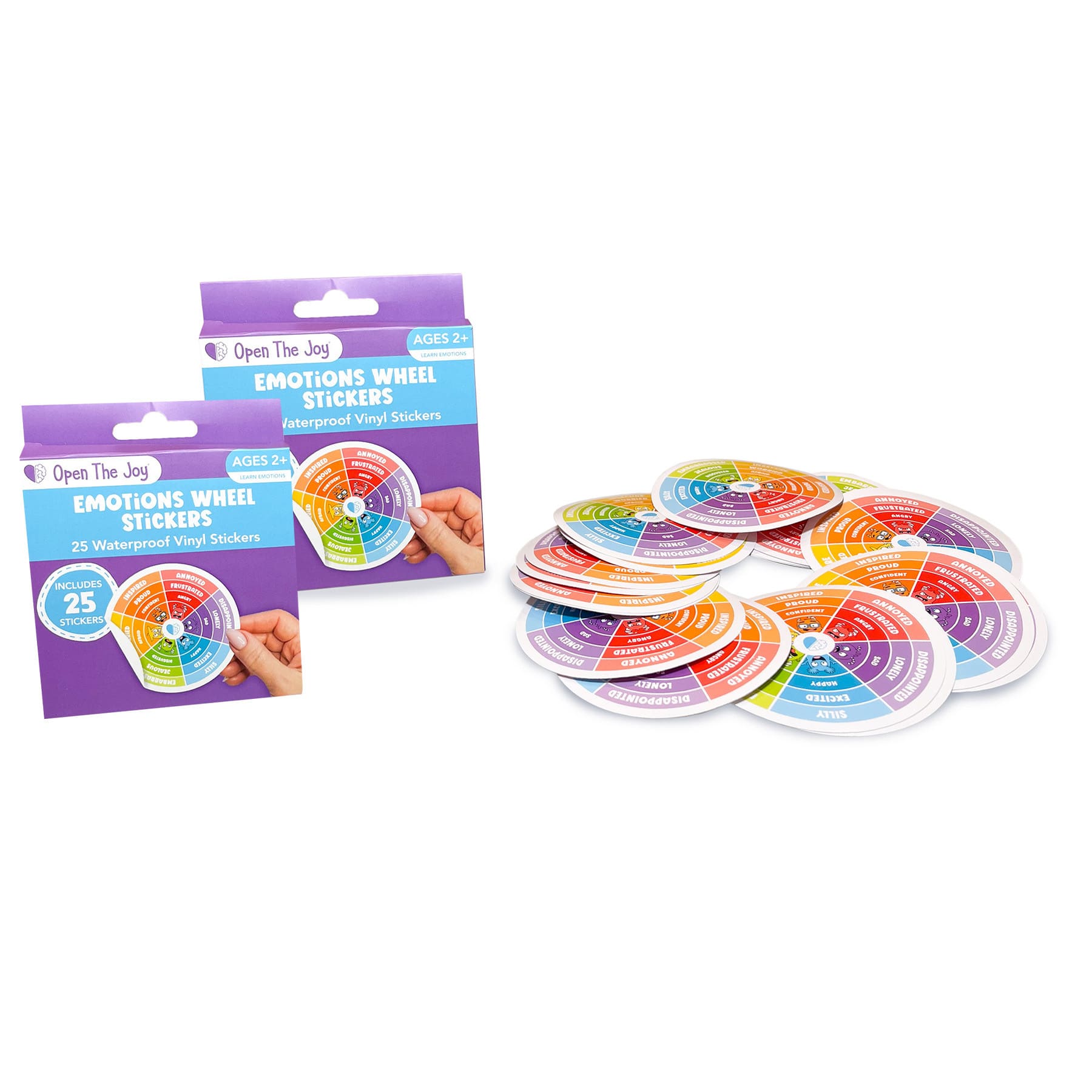 3.5" Emotions Wheel Sticker Class Packs, 2ct.