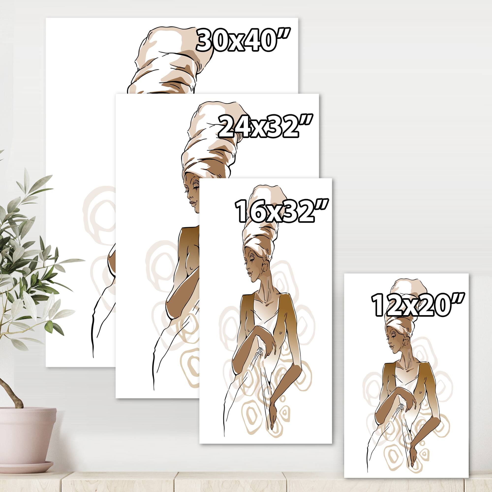 Designart - African American Woman Portraits