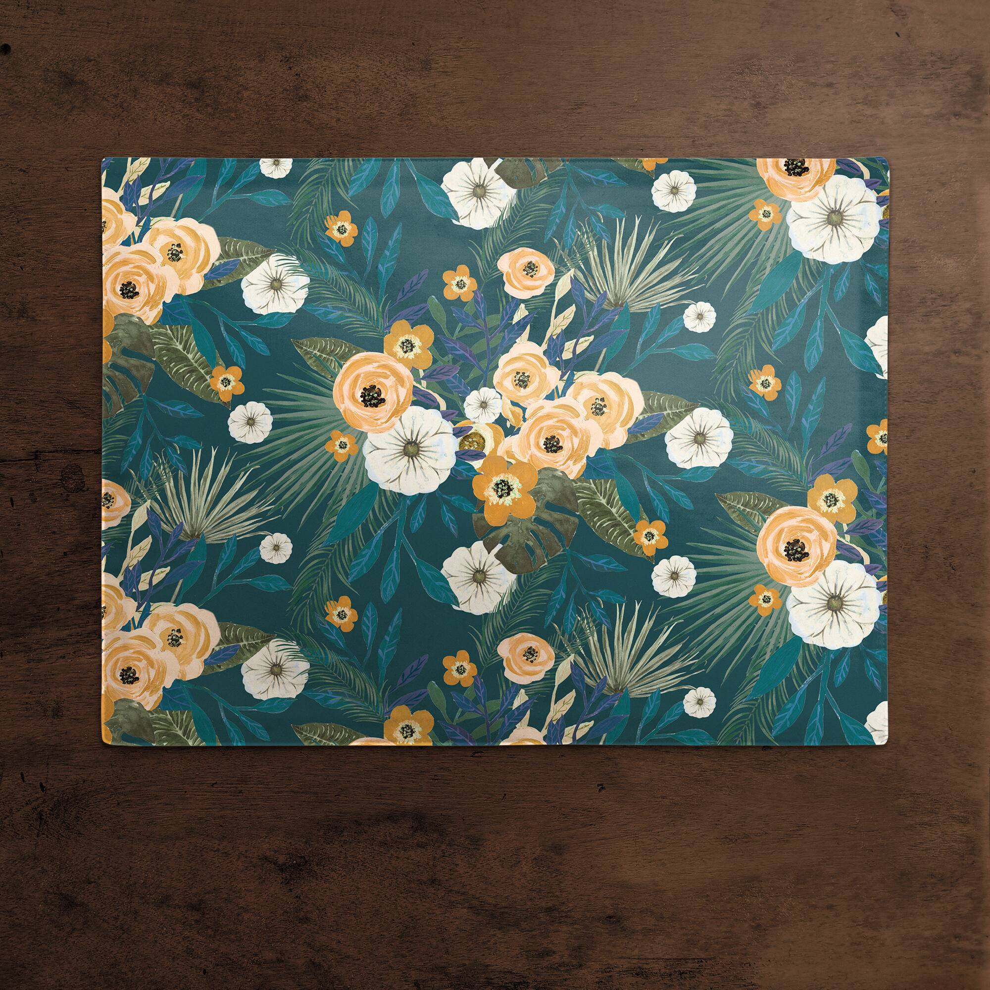 Tropical Floral Cotton Twill Placemat