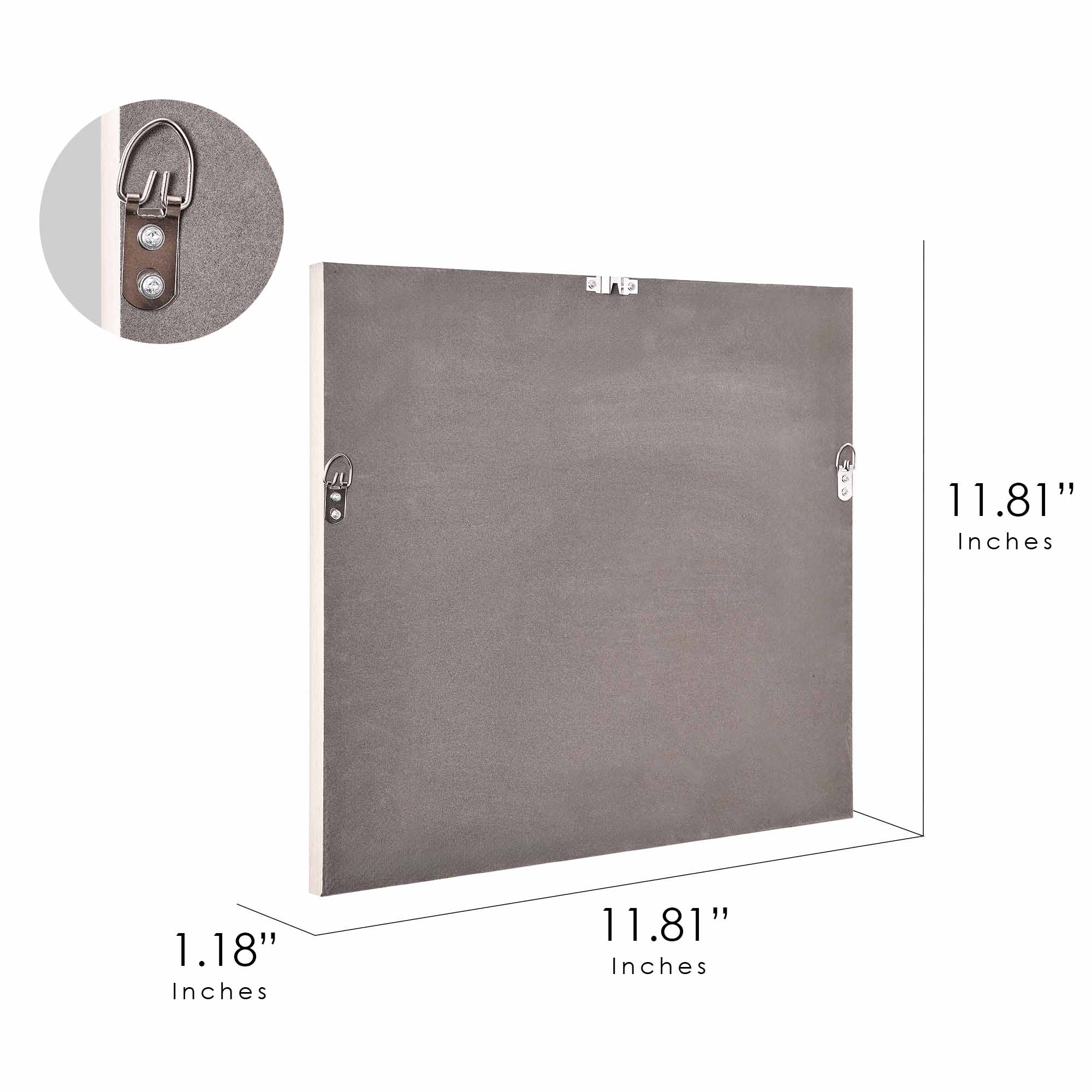 American Art Decor Seashell Wall Decor in Shadowbox Frame - 19.69" x 19.69" x 1.18"