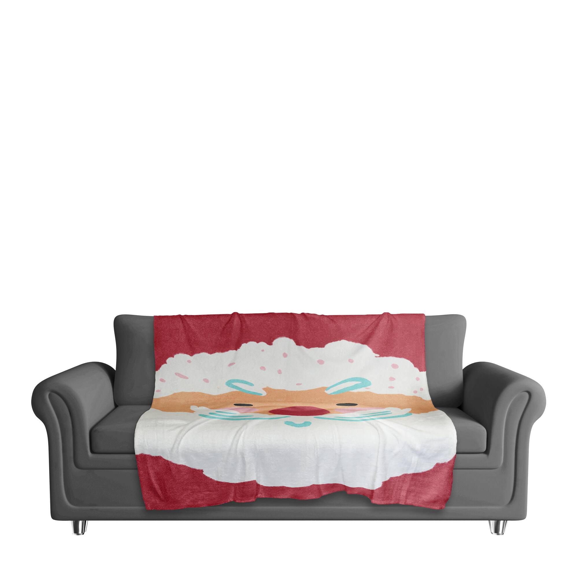 Santa Face 50x60 Sherpa Fleece Blanket
