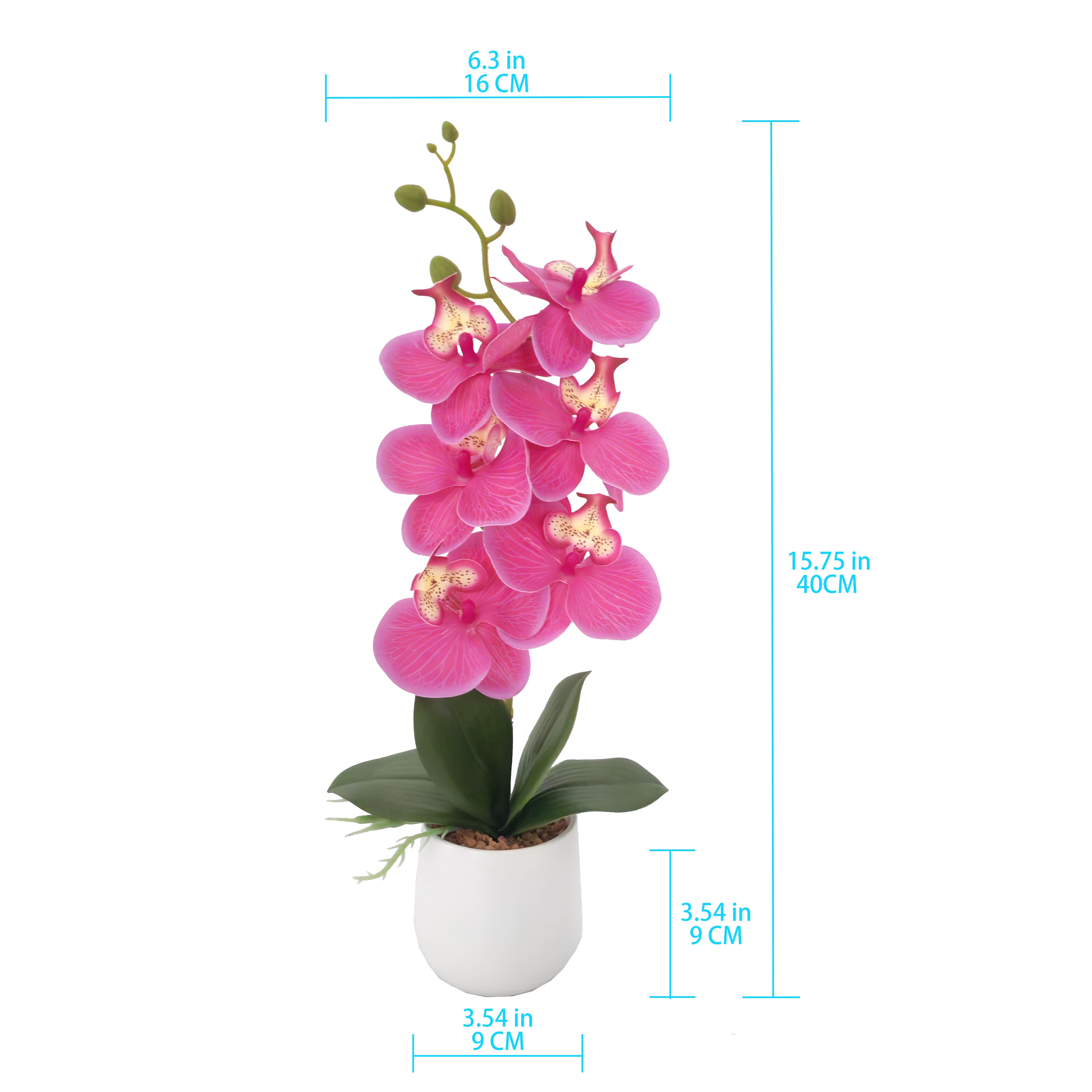16" Pink Orchid in Ceramic Pot by Ashland®