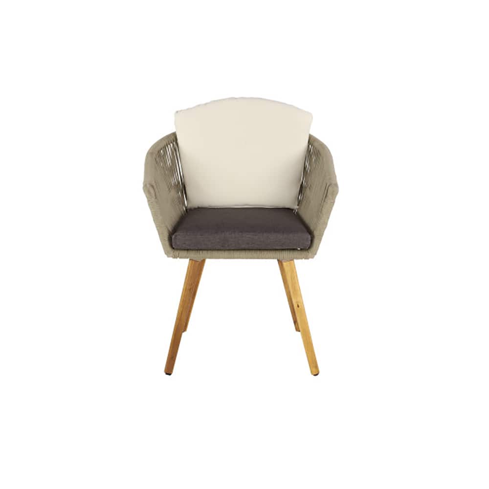 Light Brown Modern Outdoor Dining Chair Set