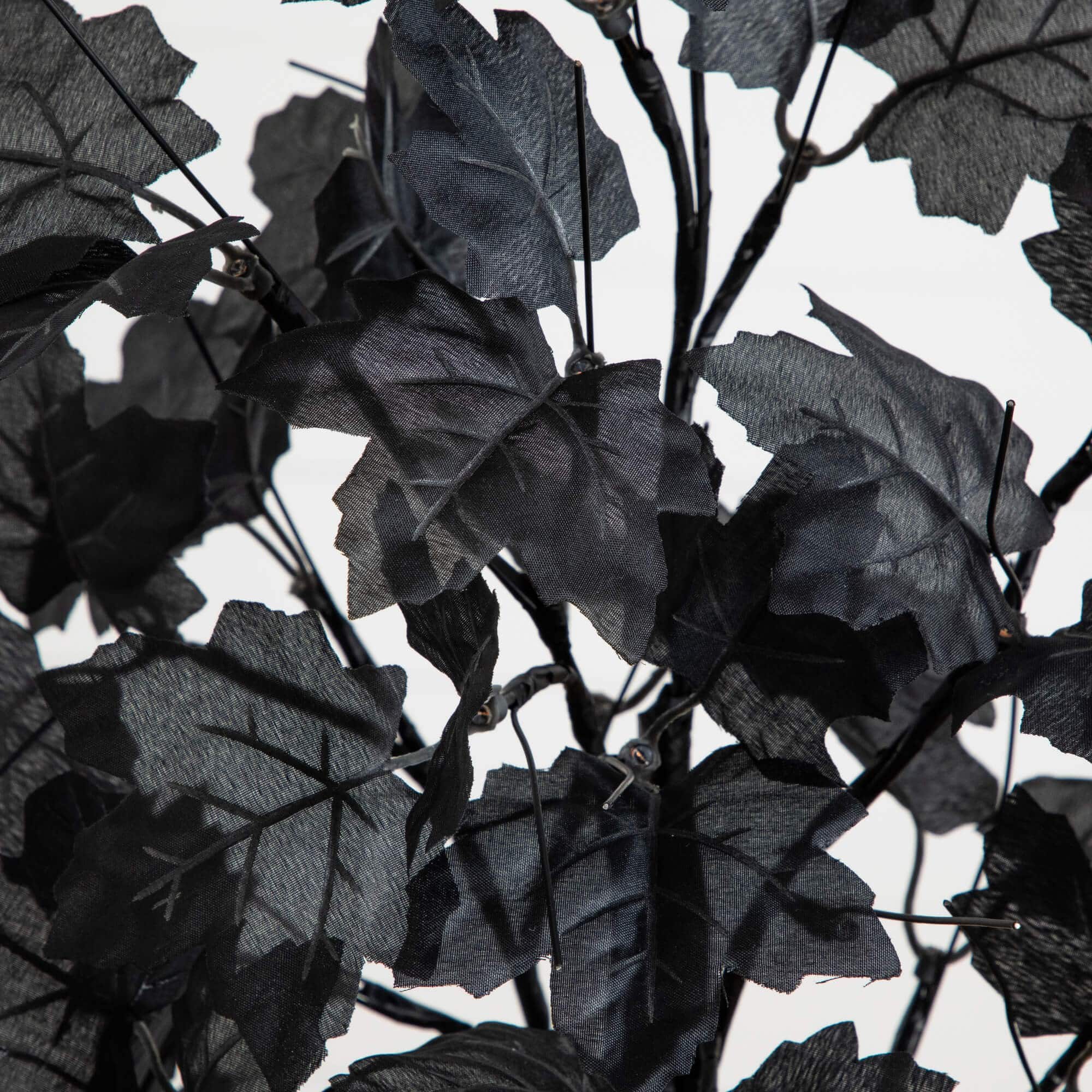 2ft. Pre-Lit Artificial Halloween Black Maple Tree with 24 Orange & Purple LED Lights