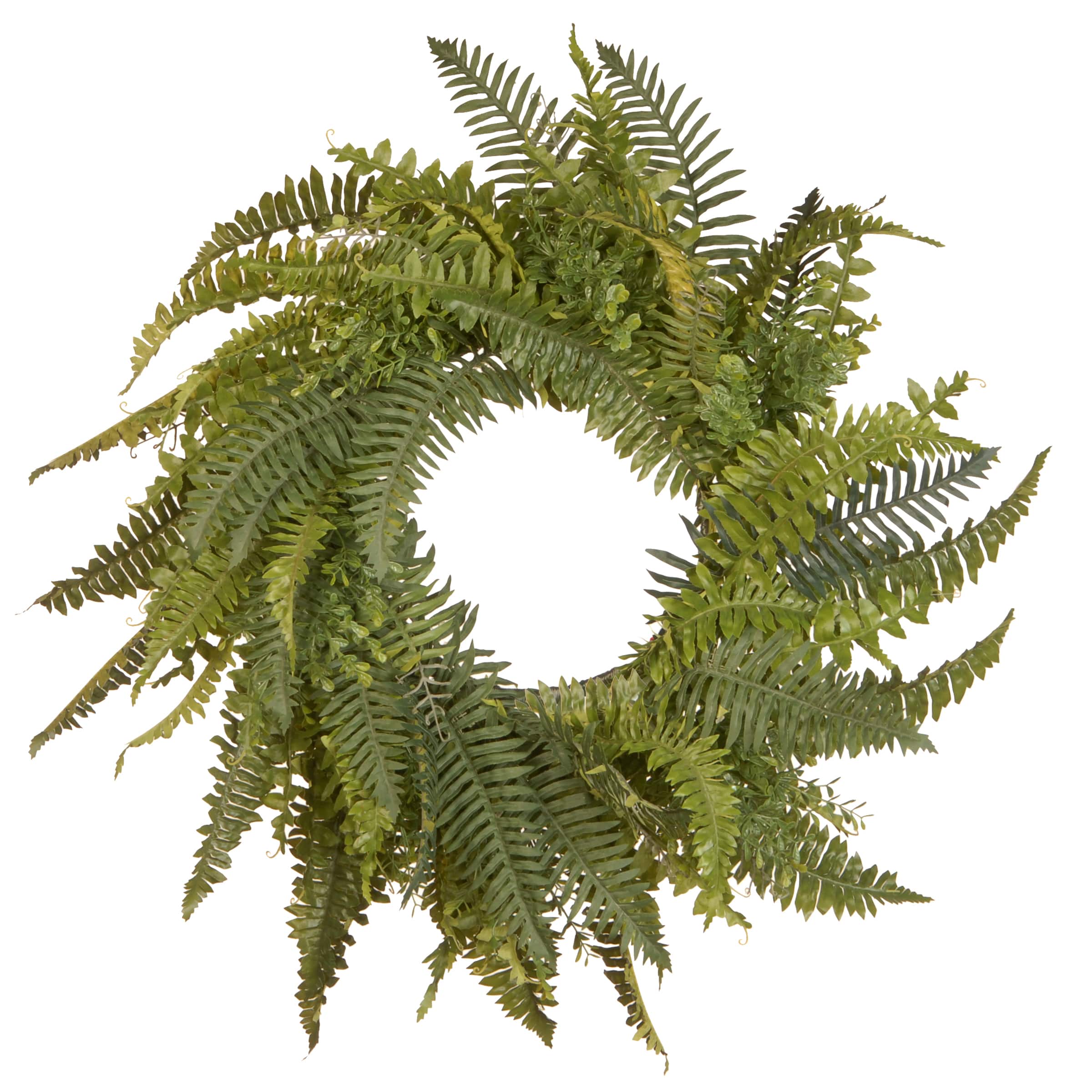 35" Green Fern Wreath