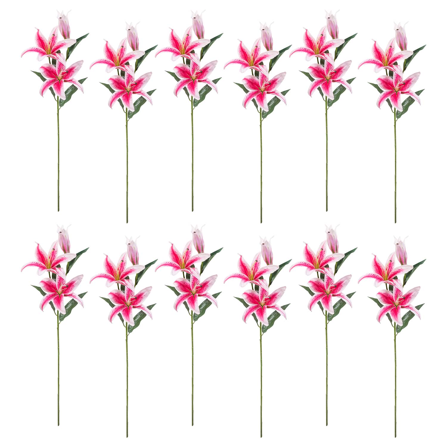 Buy in Bulk - 12 Pack: Hot Pink Casablanca Lily Stem by Ashland