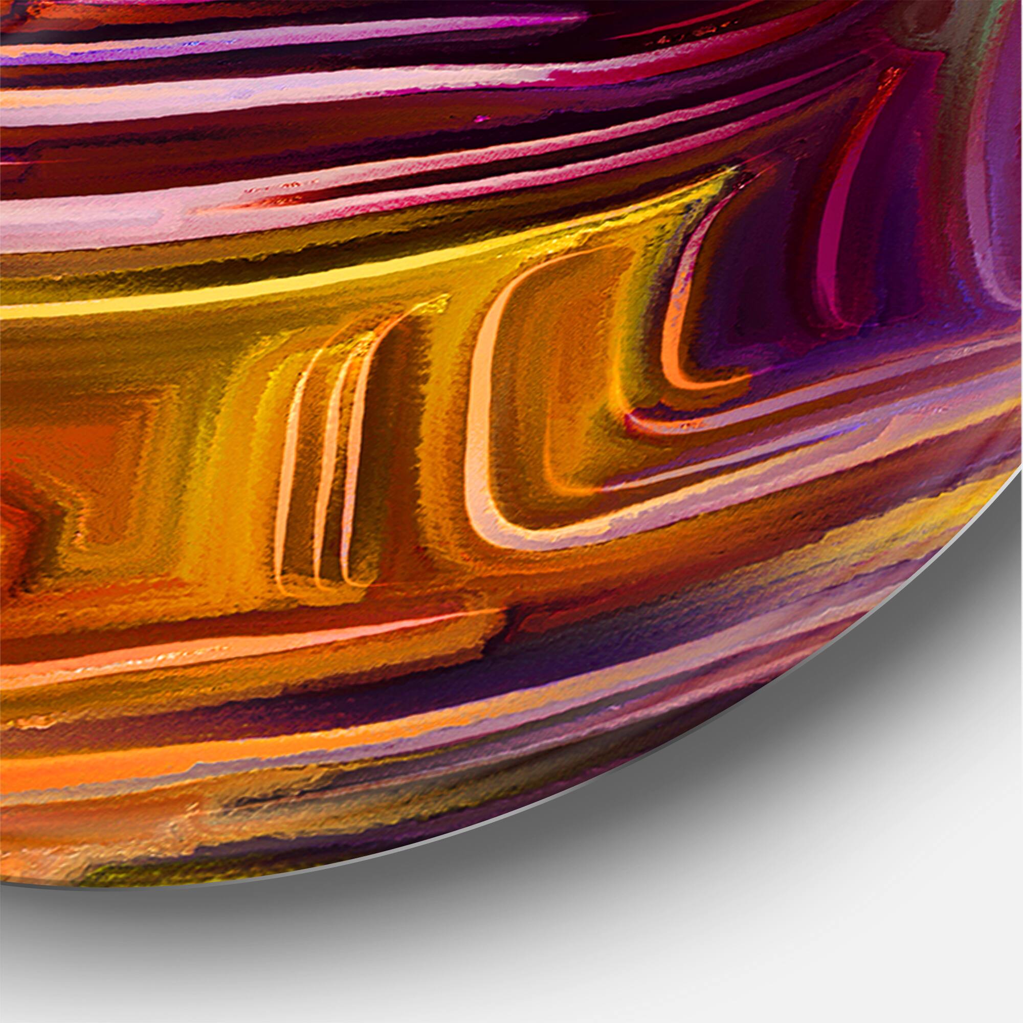 Designart - Colour Fusion V - Modern Metal Circle Wall Art