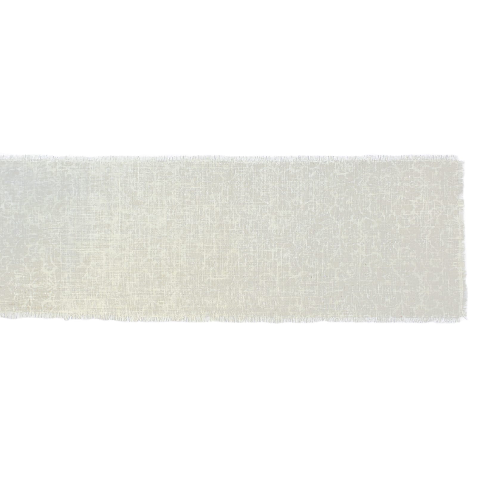 Gold Damask Print Jute Table Runner 14" x 108"