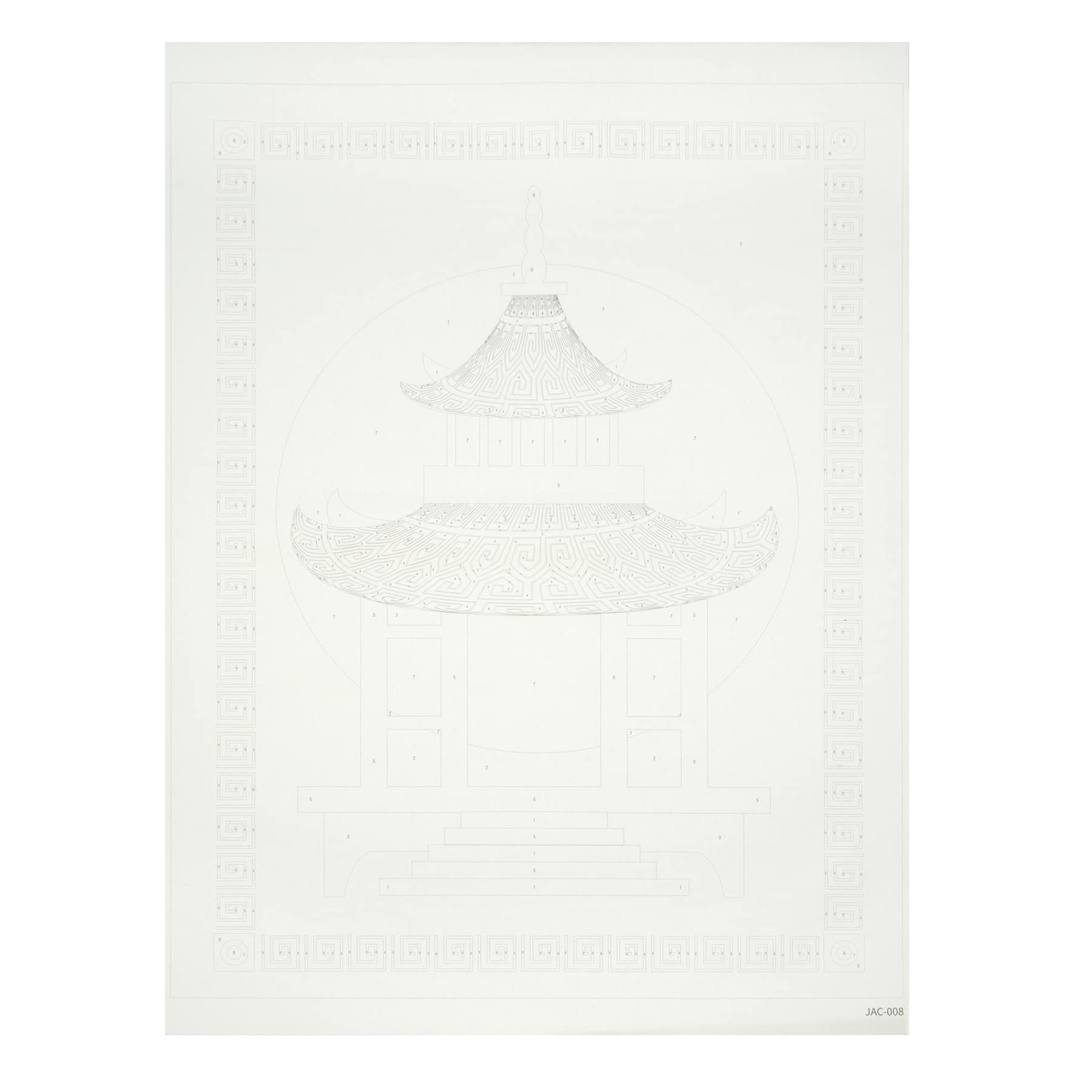 Jonathan Adler x Michaels 16" x 20" Pagoda Paint-By-Number Kit