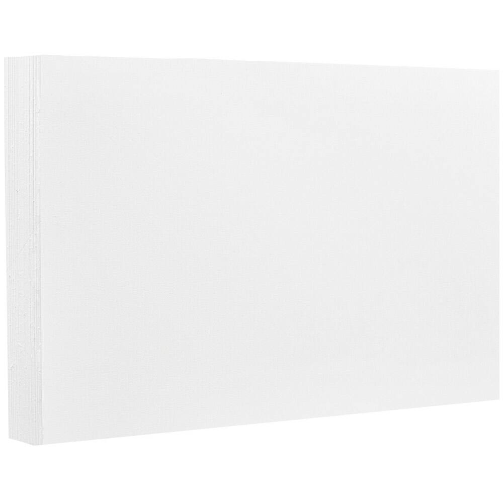 JAM Paper 5" x 6" White Blank Flat Note Cards