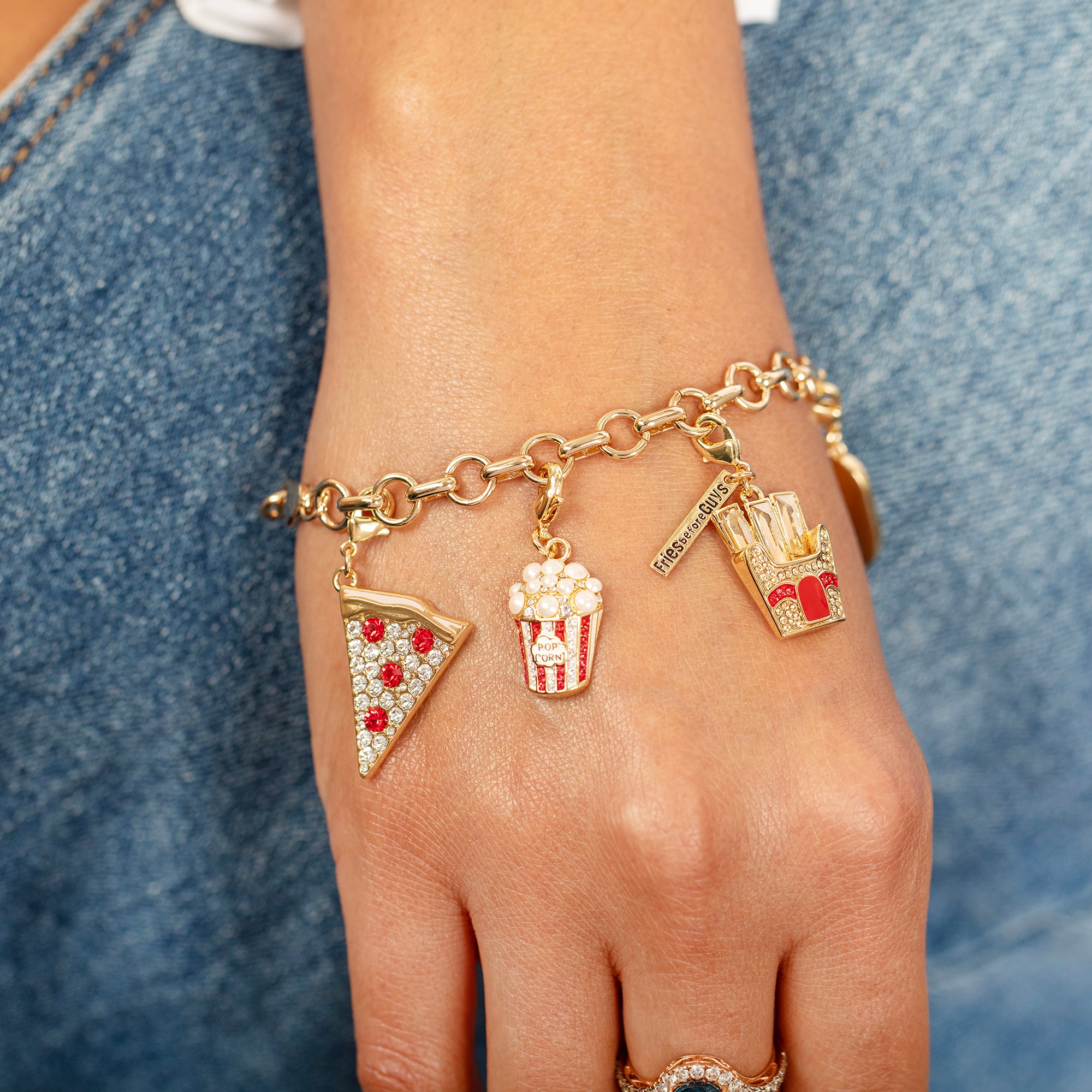 Movie Popcorn Austrian Crystal Charm by Bead Landing™