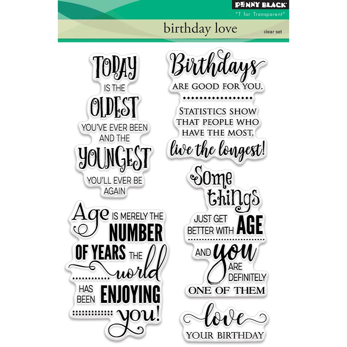 Penny Black Birthday Love Clear Stamps