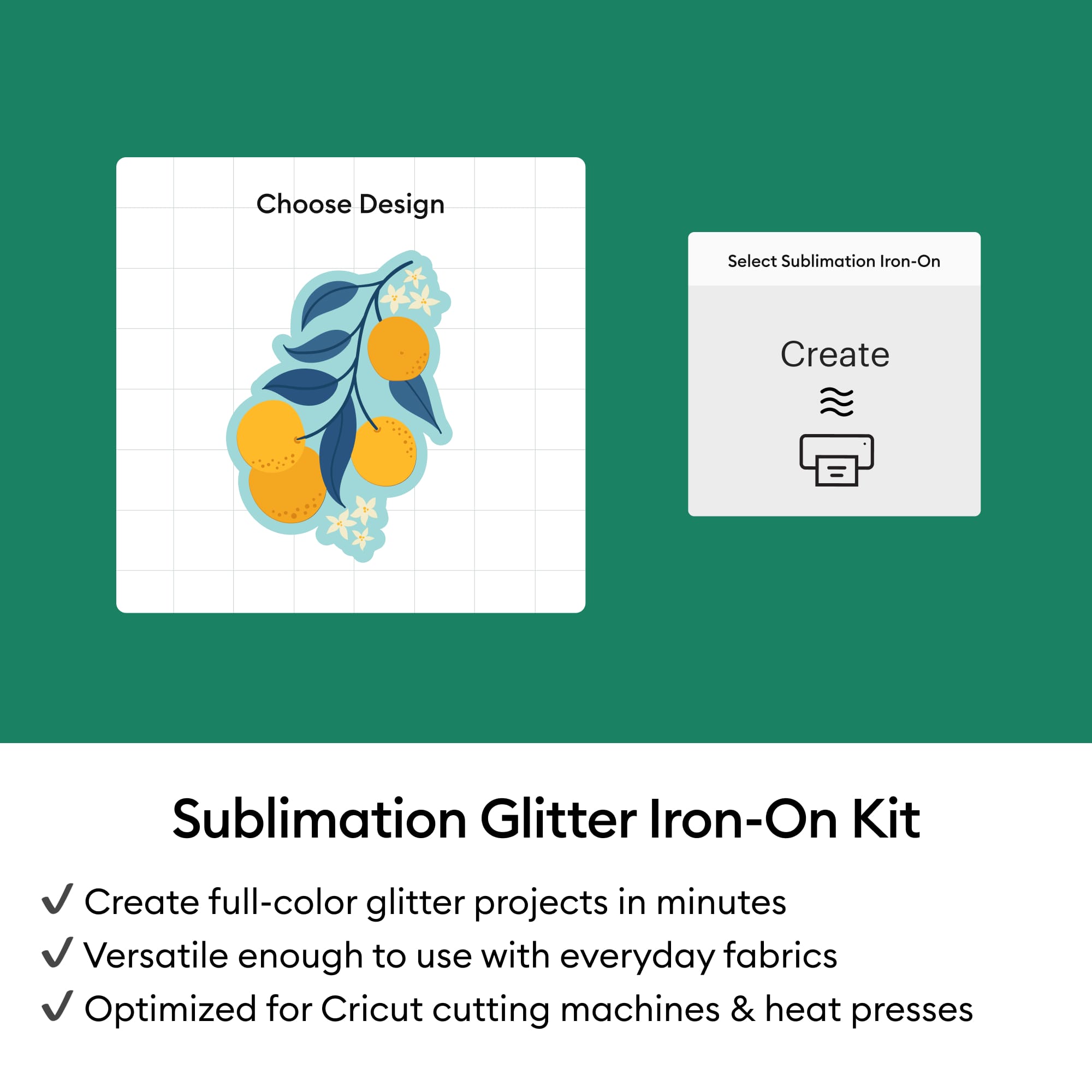 Cricut® Sublimation Glitter Iron-On Kit