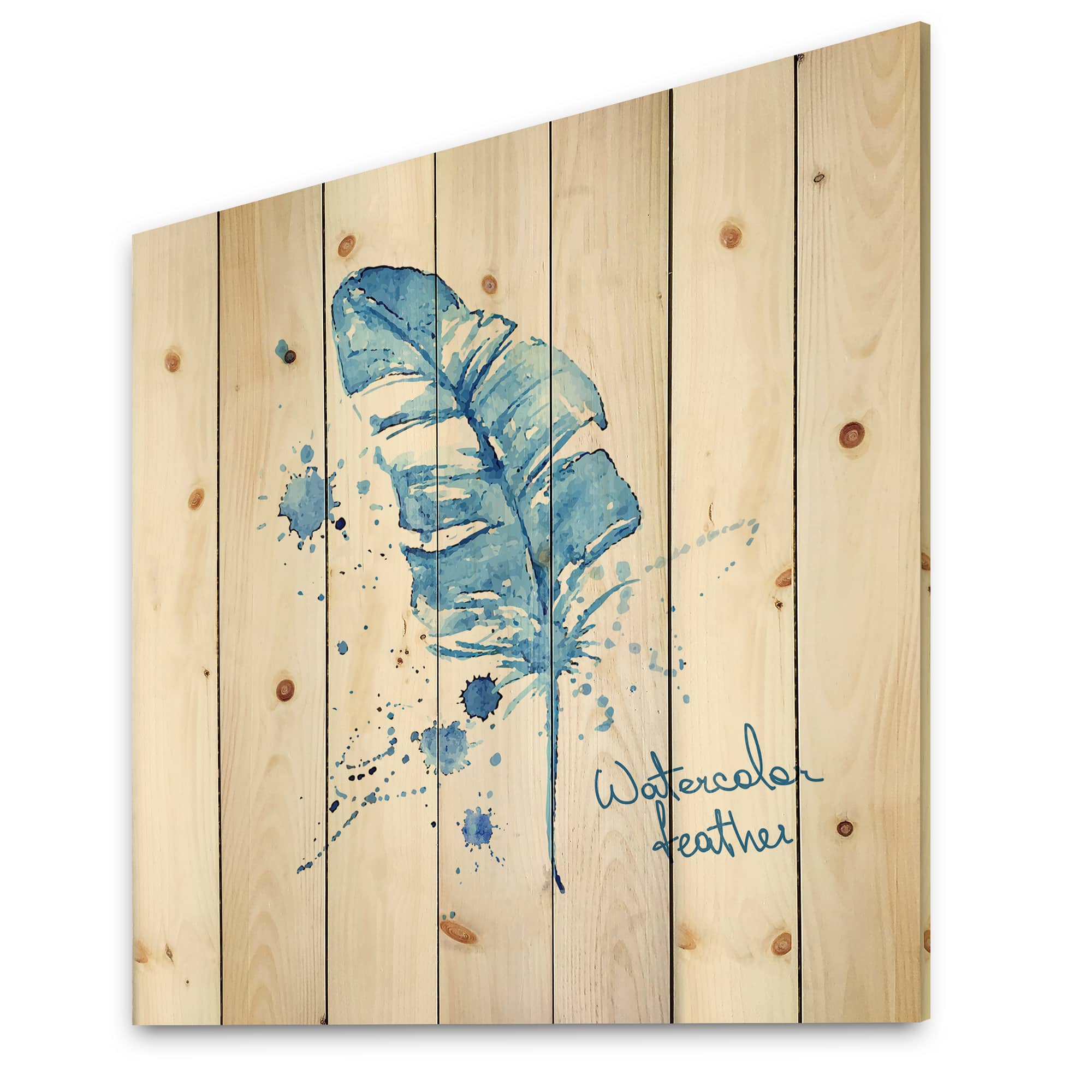 Designart - Ethnic Blue Feather