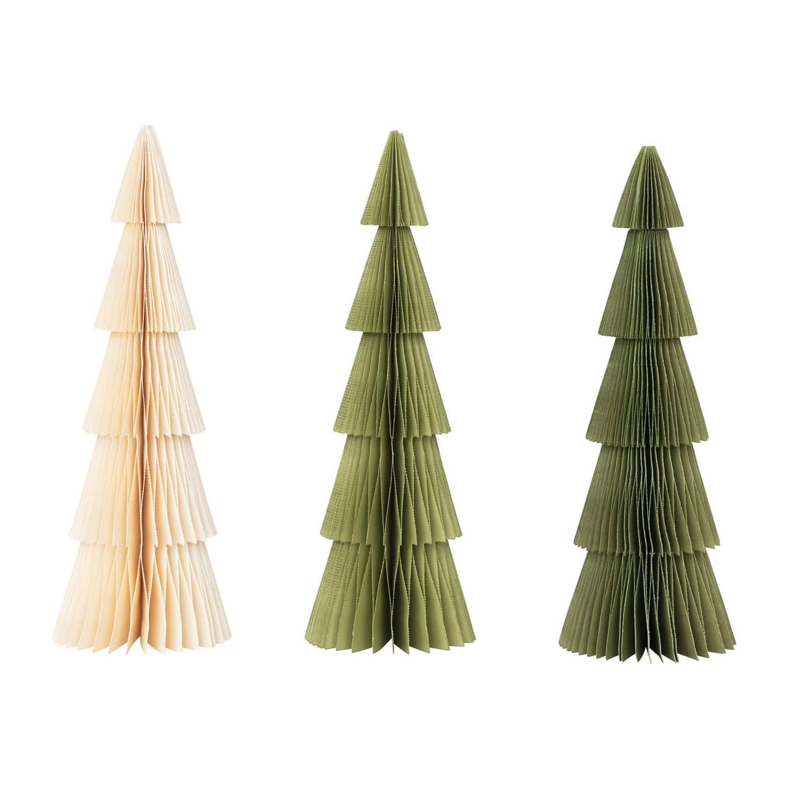 Hello Honey® 12" Green & Cream Paper Honeycomb Tree Set