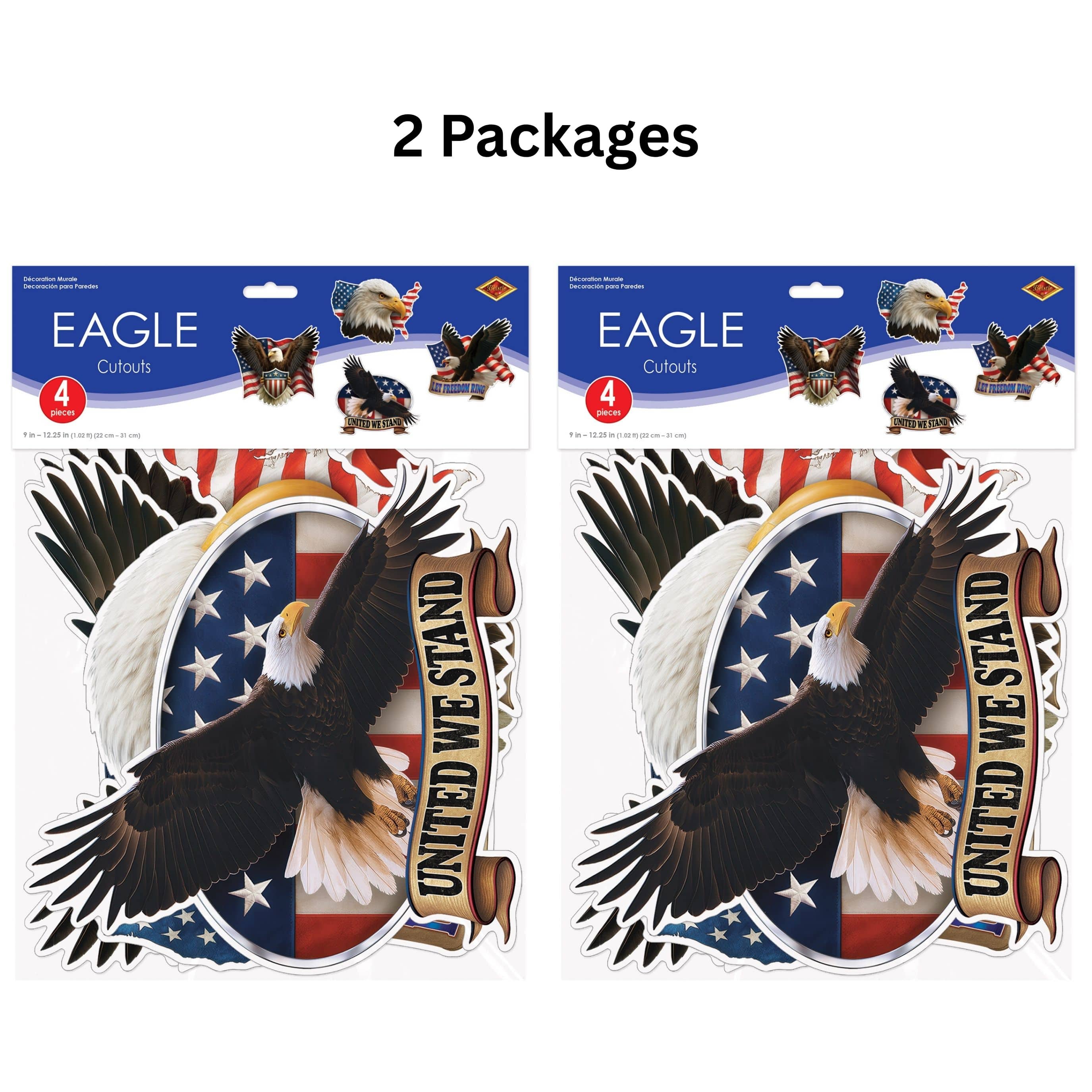 Beistle Patriotic Eagle Cutouts Set