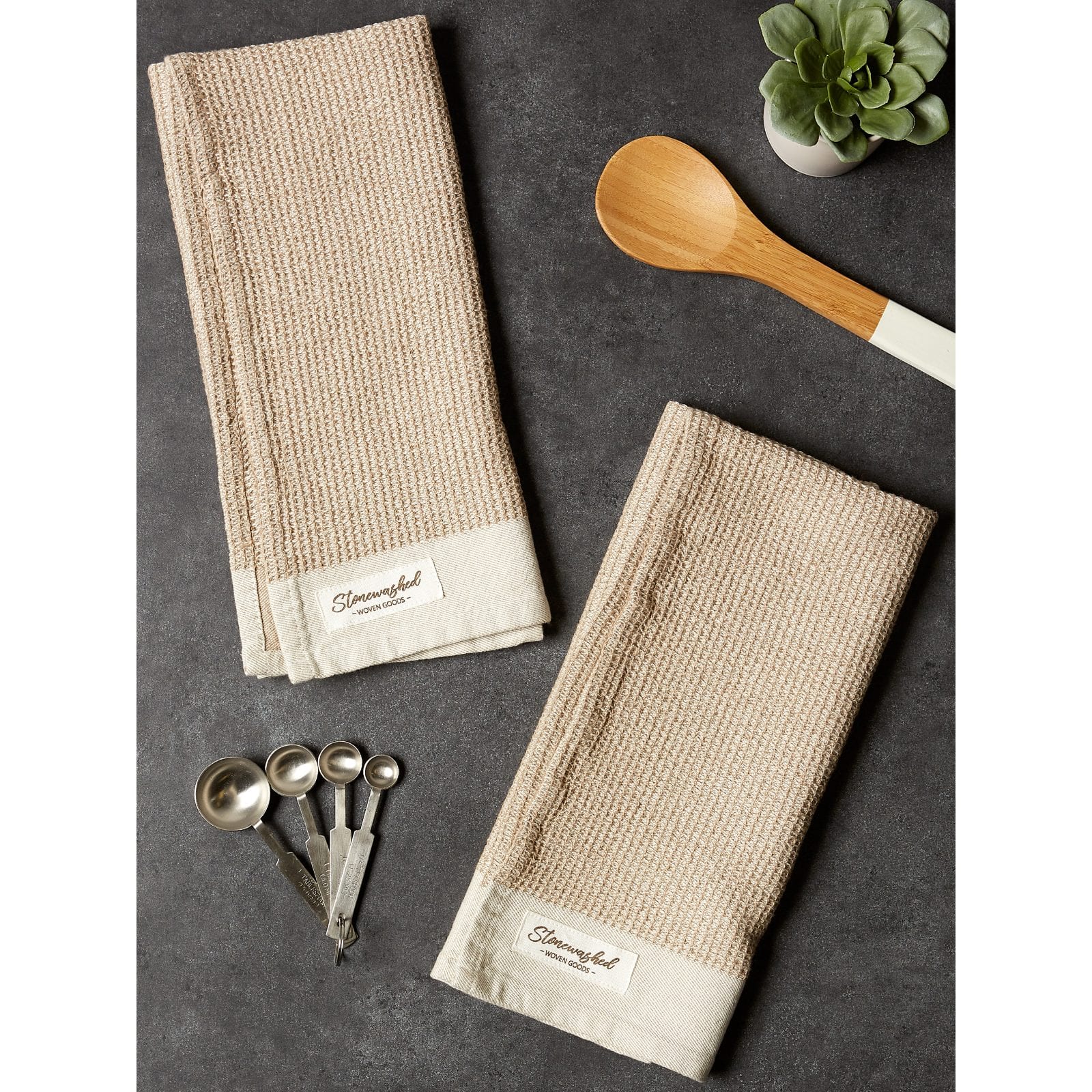 DII® Café Washed Waffle Woven Dishtowel, 2ct.