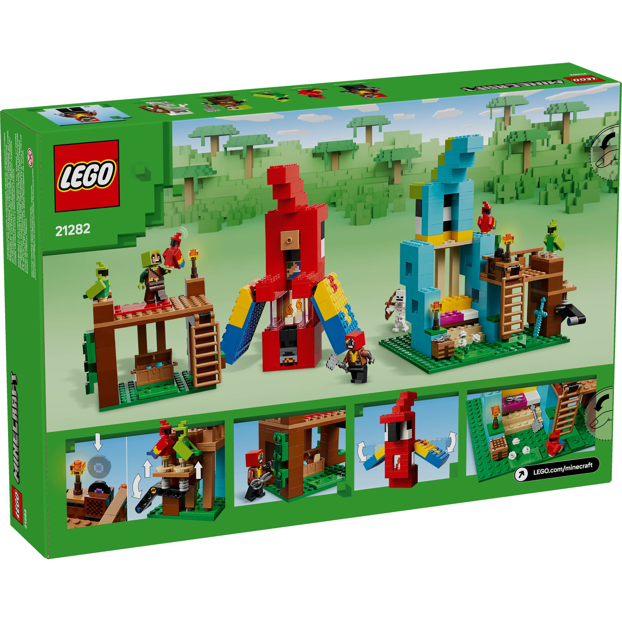 LEGO® Minecraft® The Parrot Houses, Buildable Video-Game Set 21282