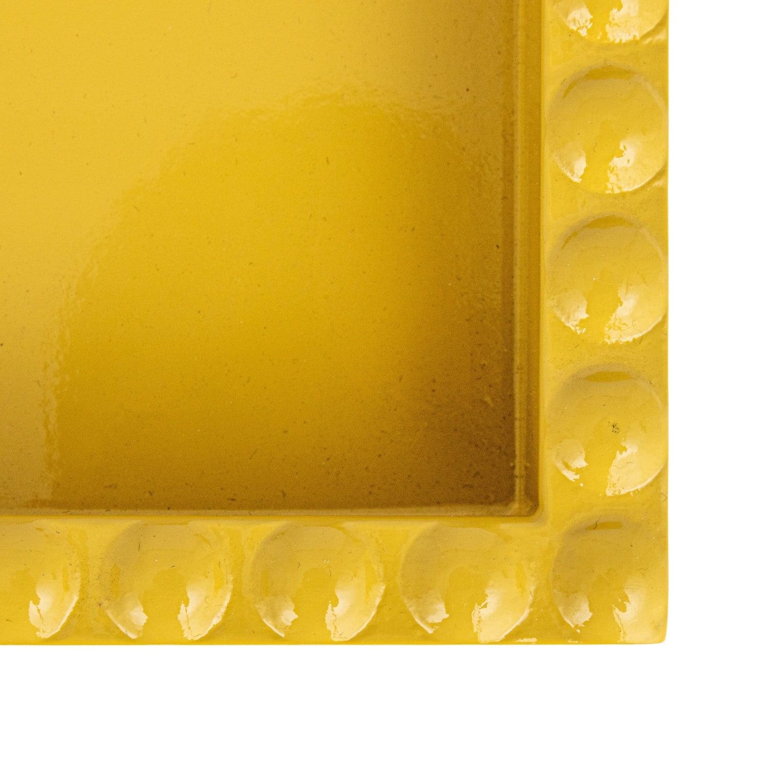 Hello Honey® 19" Yellow Sunny Wood Tray with Handles