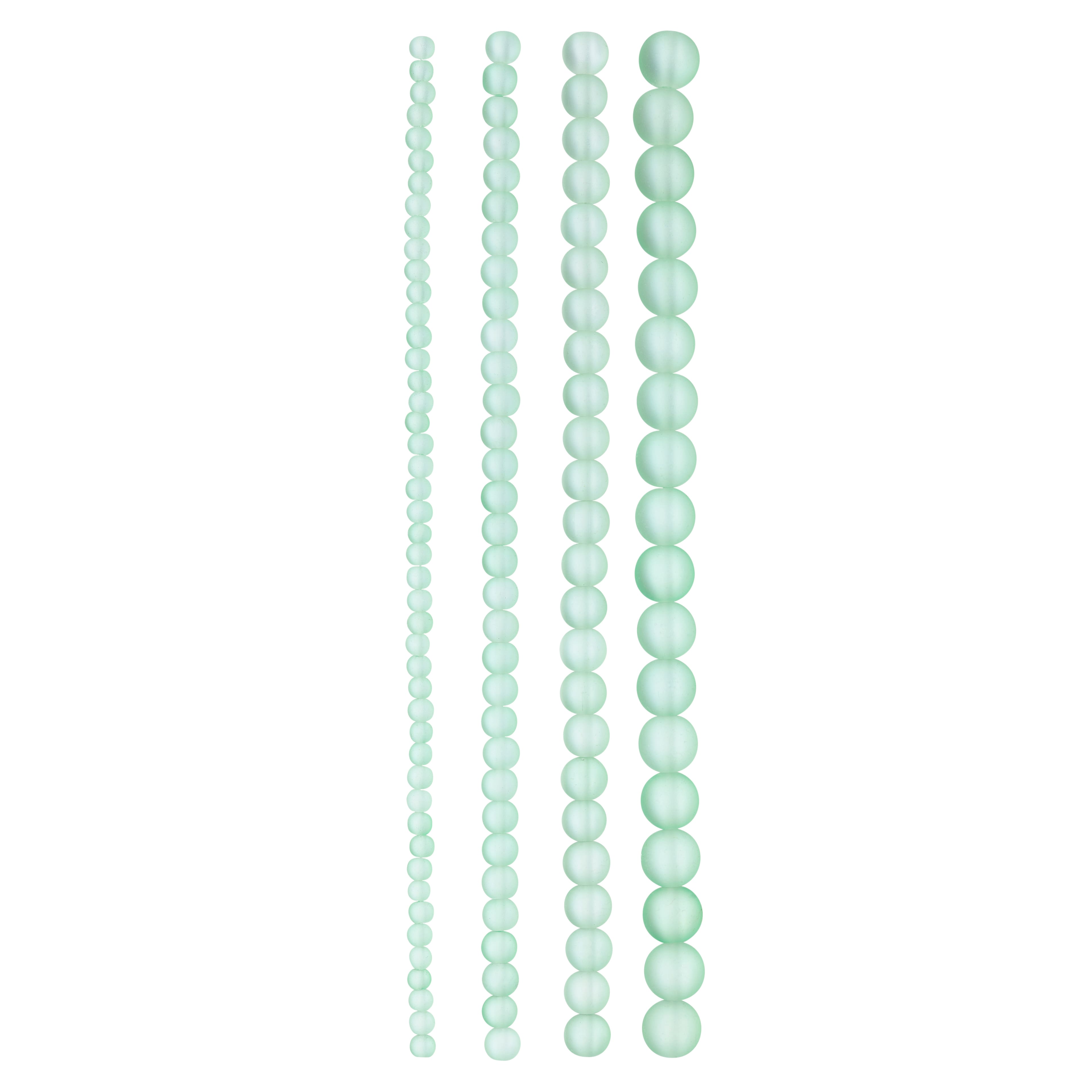 12 Pack: Matte Green Glass Round Beads, 4mm by Bead Landing®