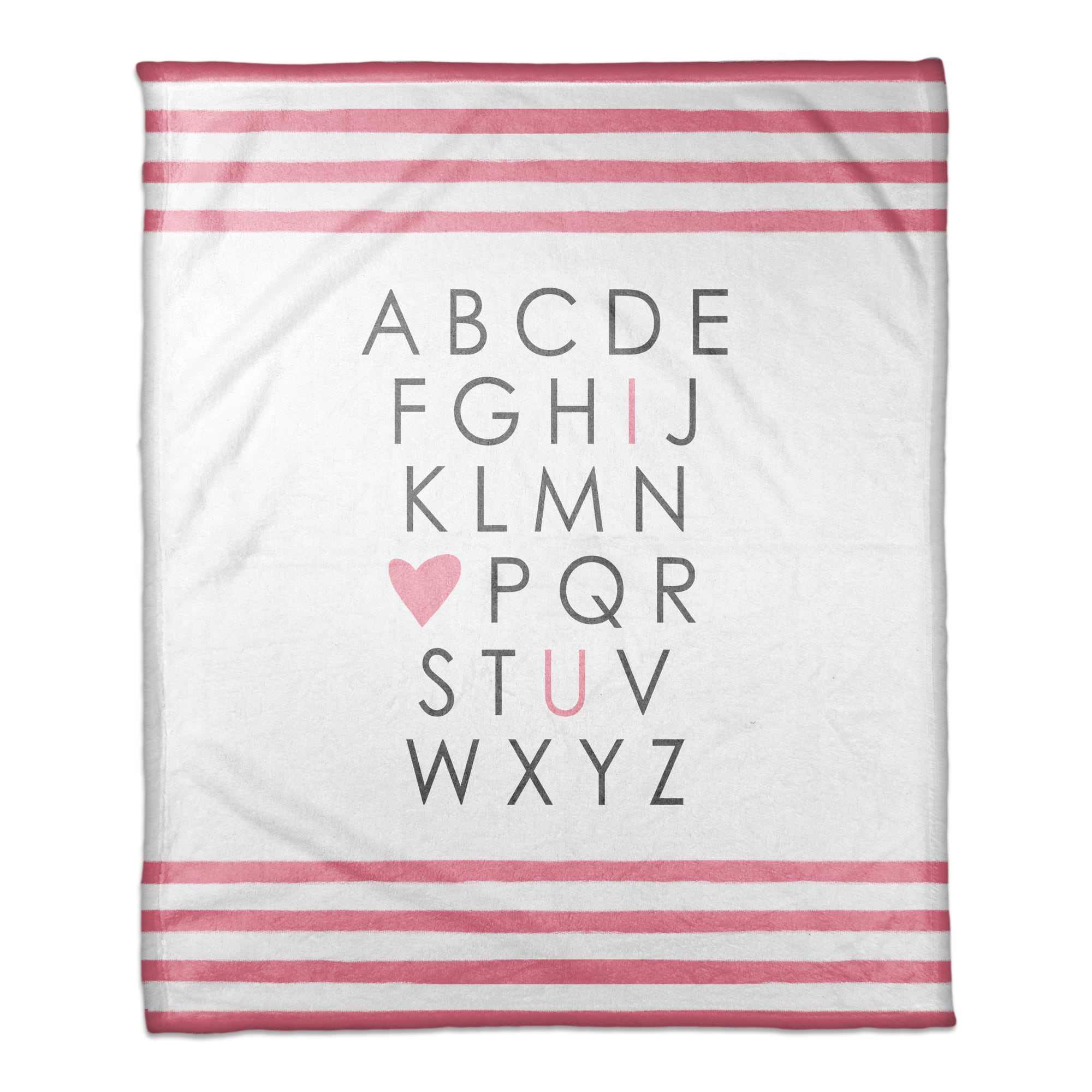I Heart You Pink Throw Blanket