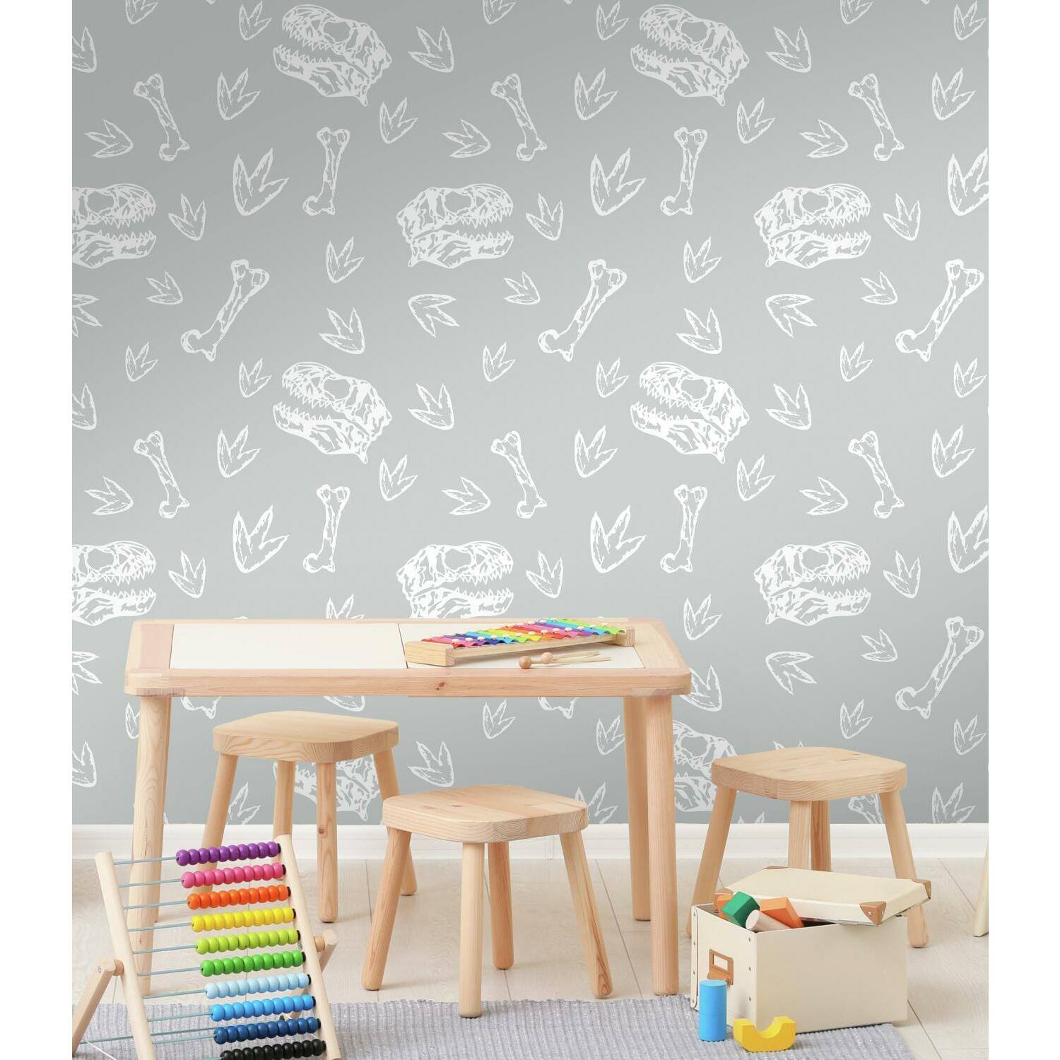 RoomMates Dinosaur Bones Peel & Stick Wallpaper