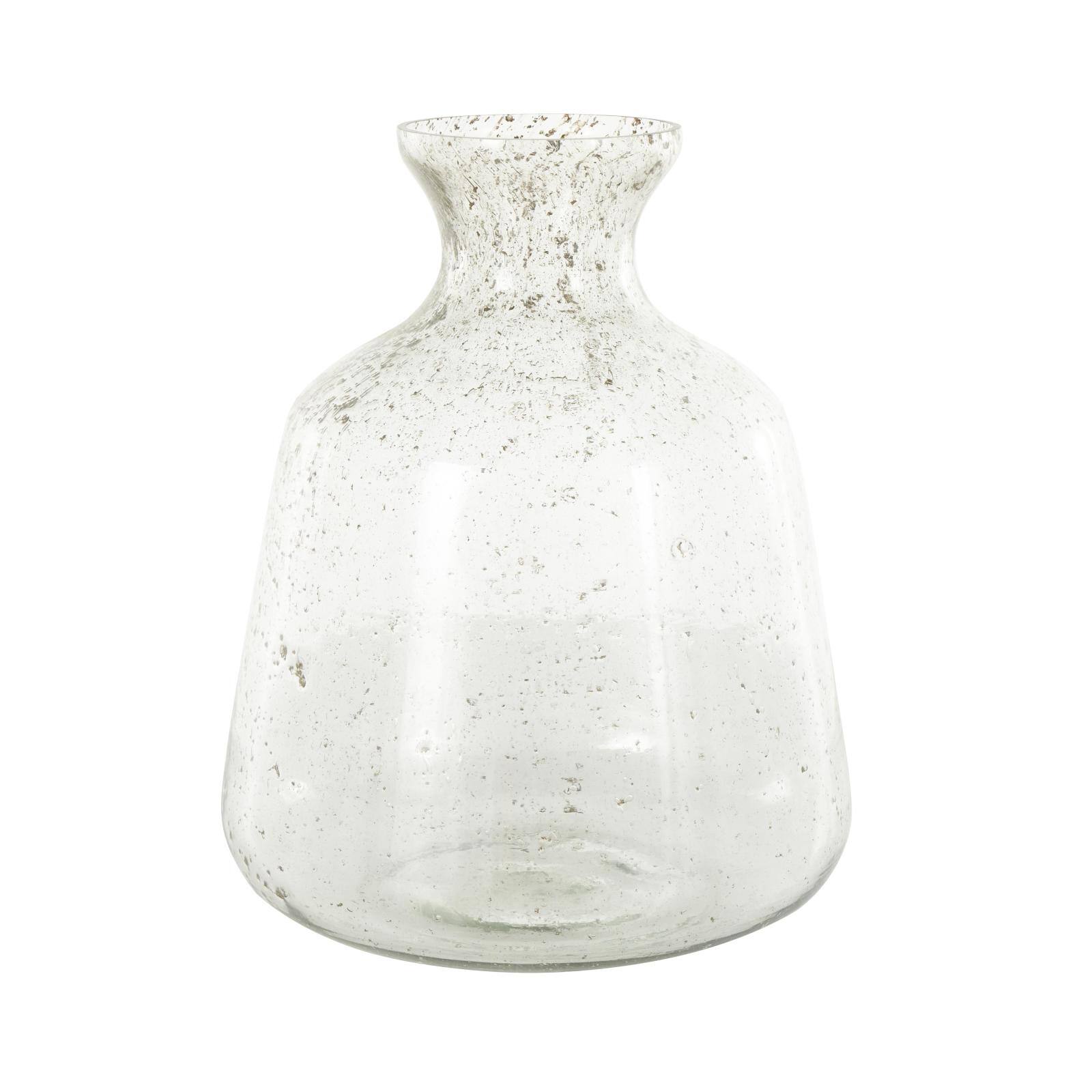 16.5" Clear Speckled Glass Vase