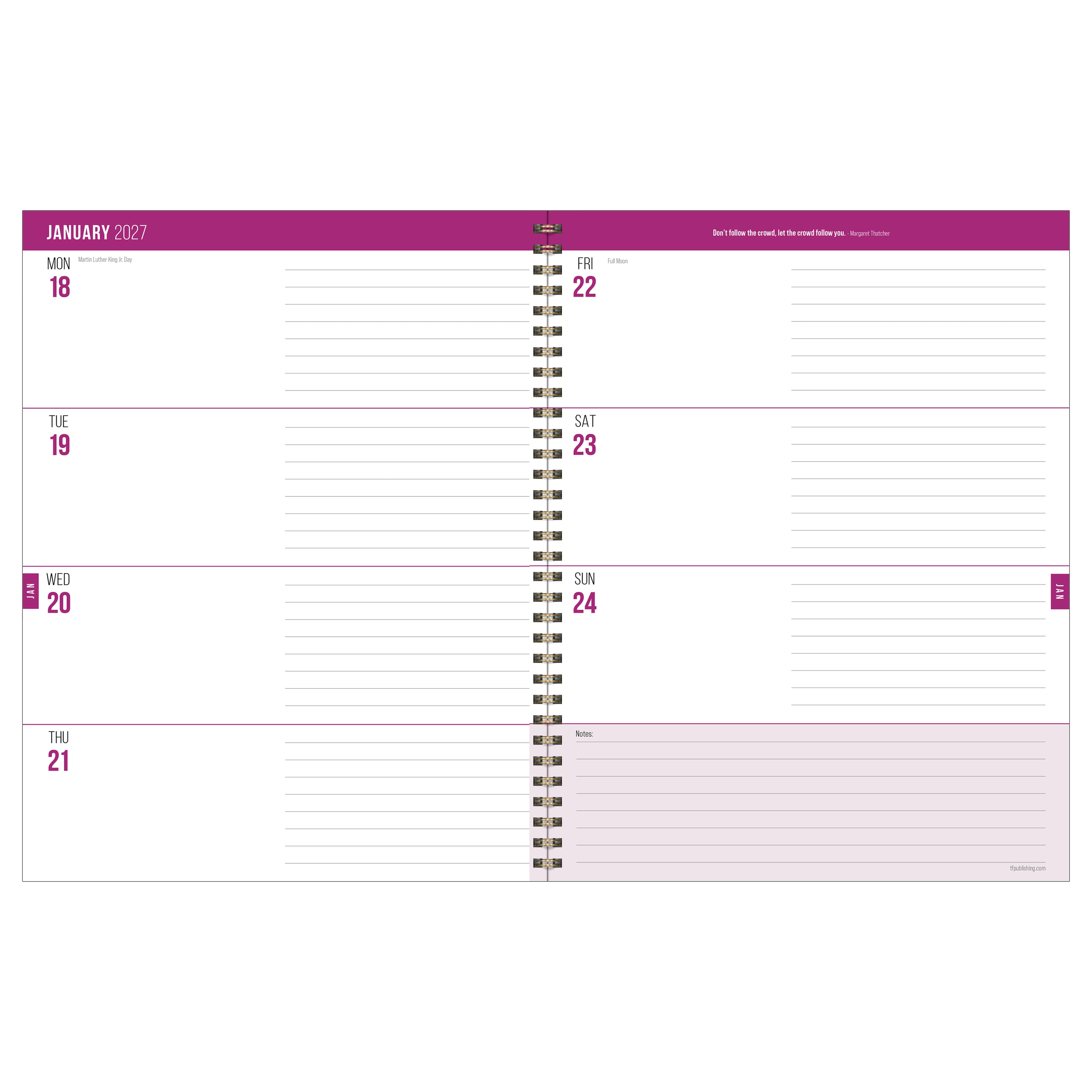 TF Publishing Large In the Jungle Weekly Monthly Planner