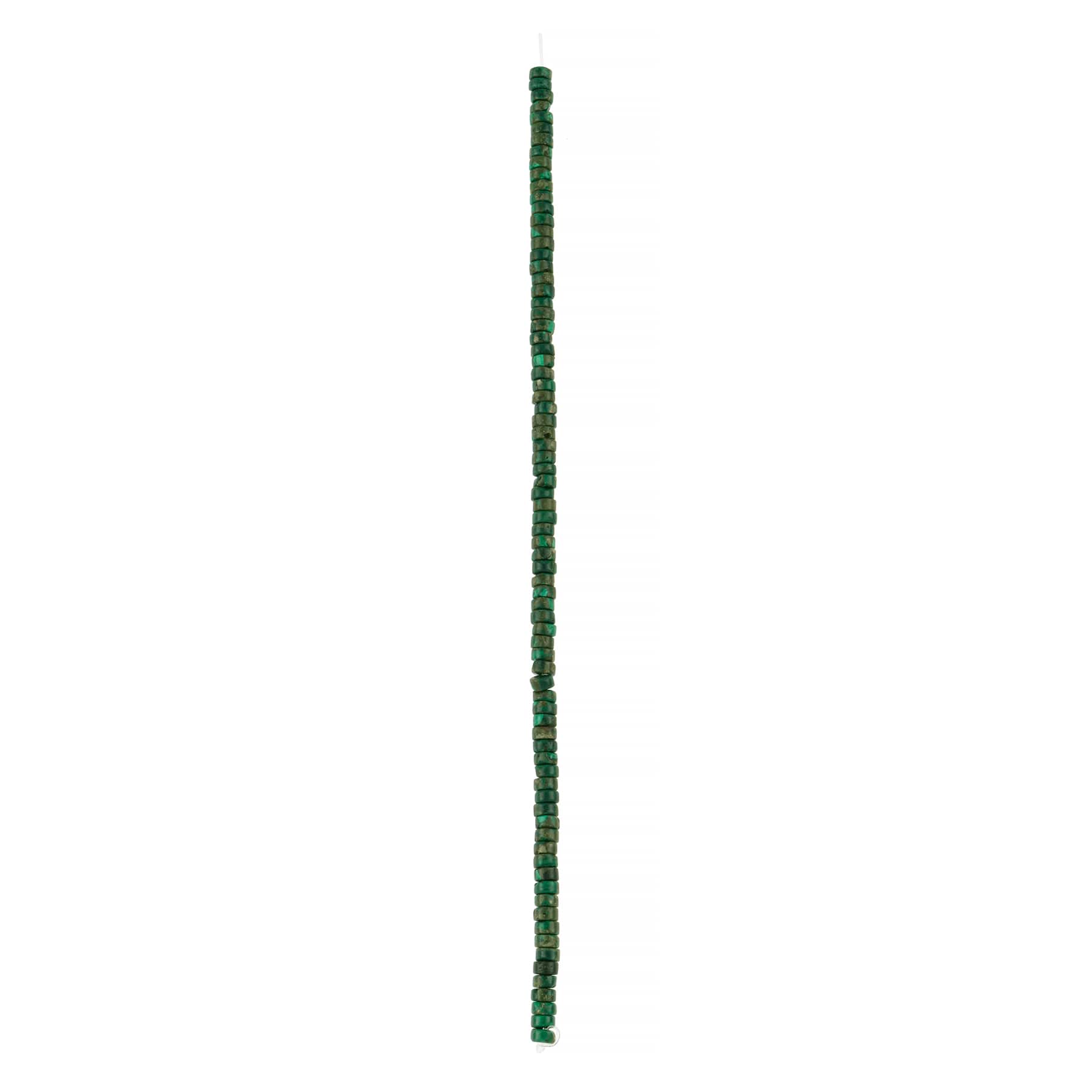 Green Reconstituted Stone Heishi Beads by Bead Landing