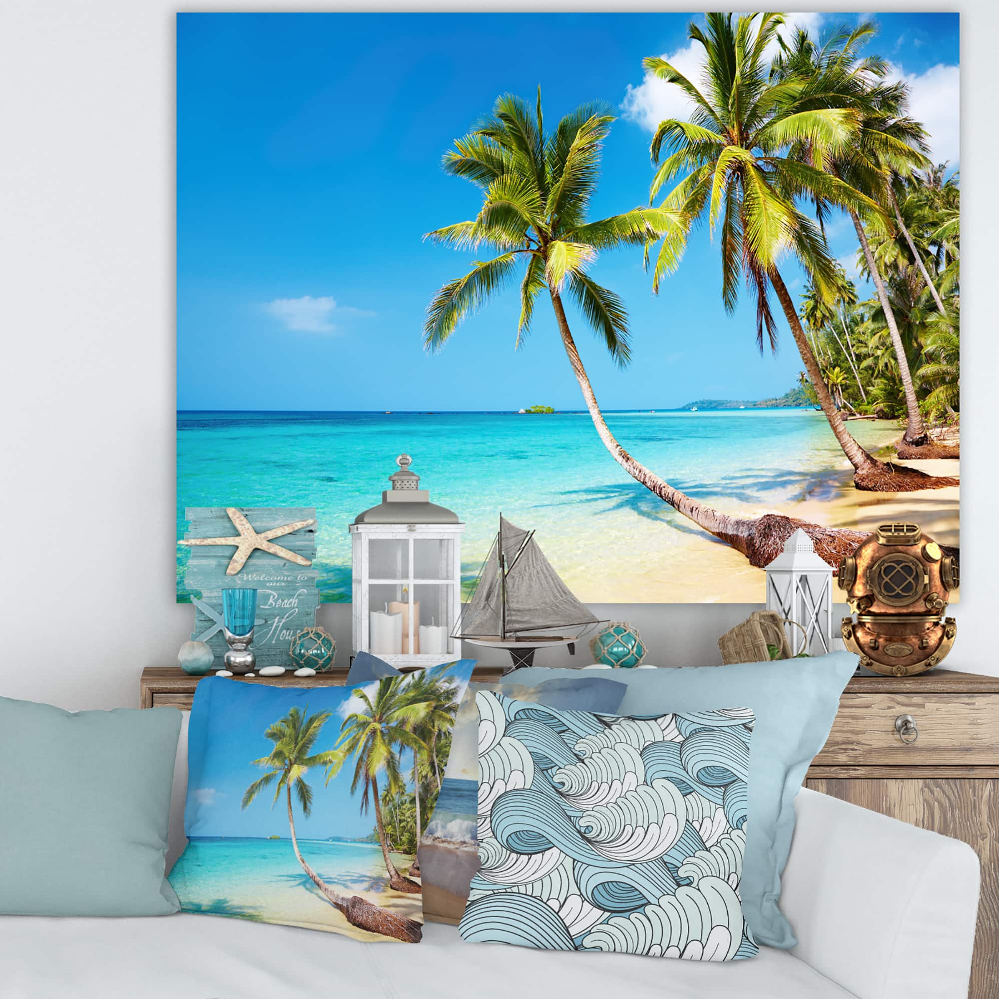 Designart - Tropical Beach - Photography Seascape Canvas Print