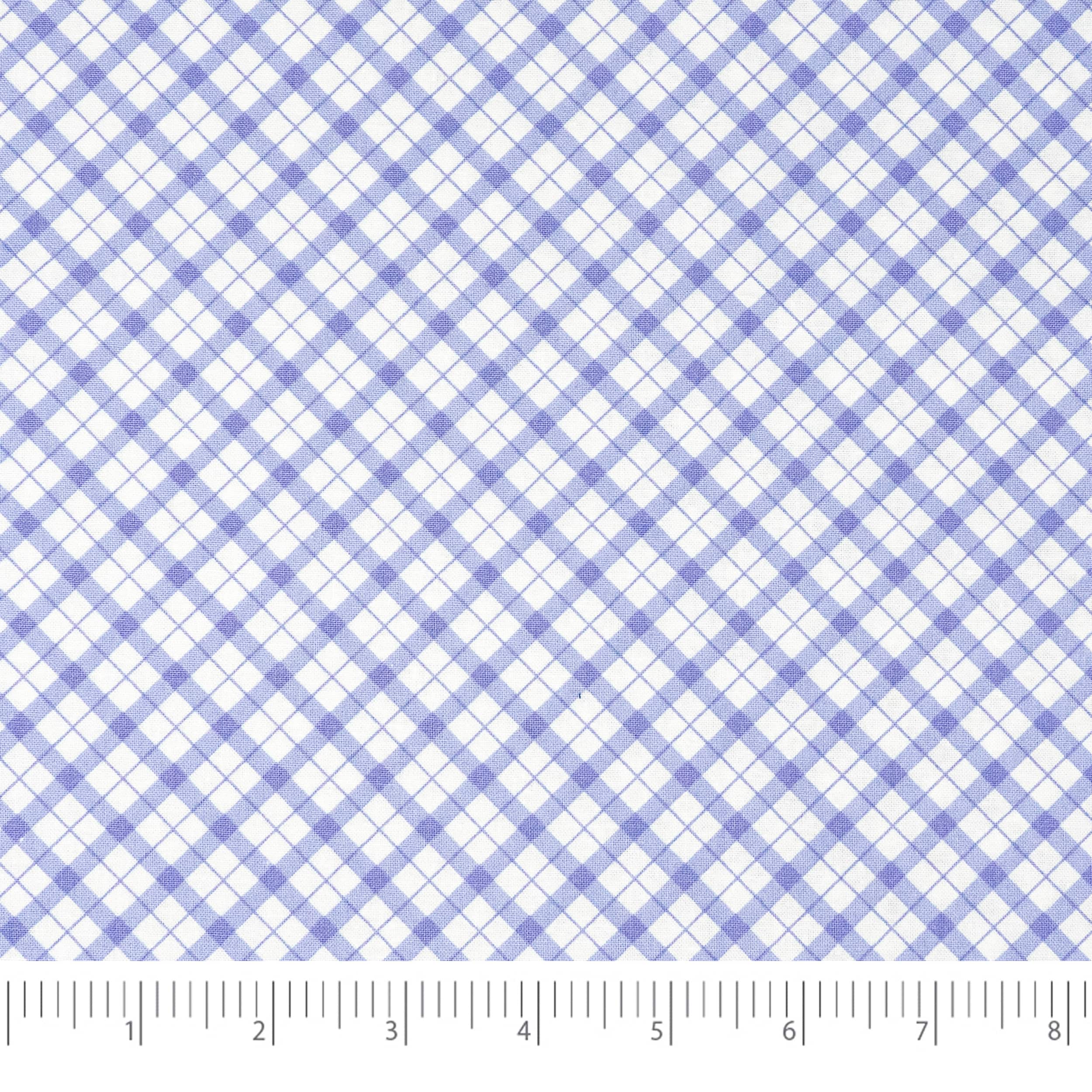 SINGER Purple Check Cotton Fabric