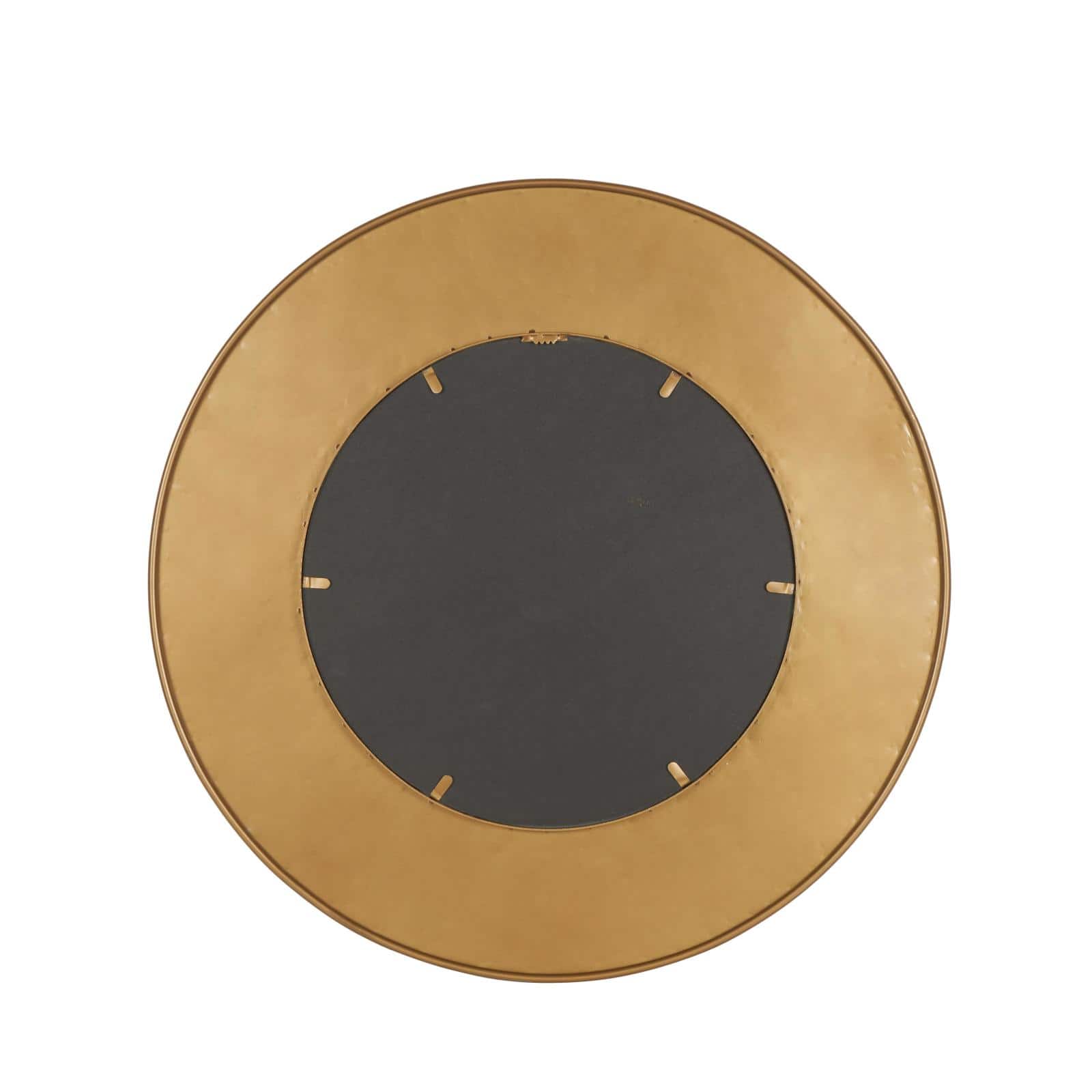 Gold Abstract Overlapping Wire Rings Metal Wall Mirror