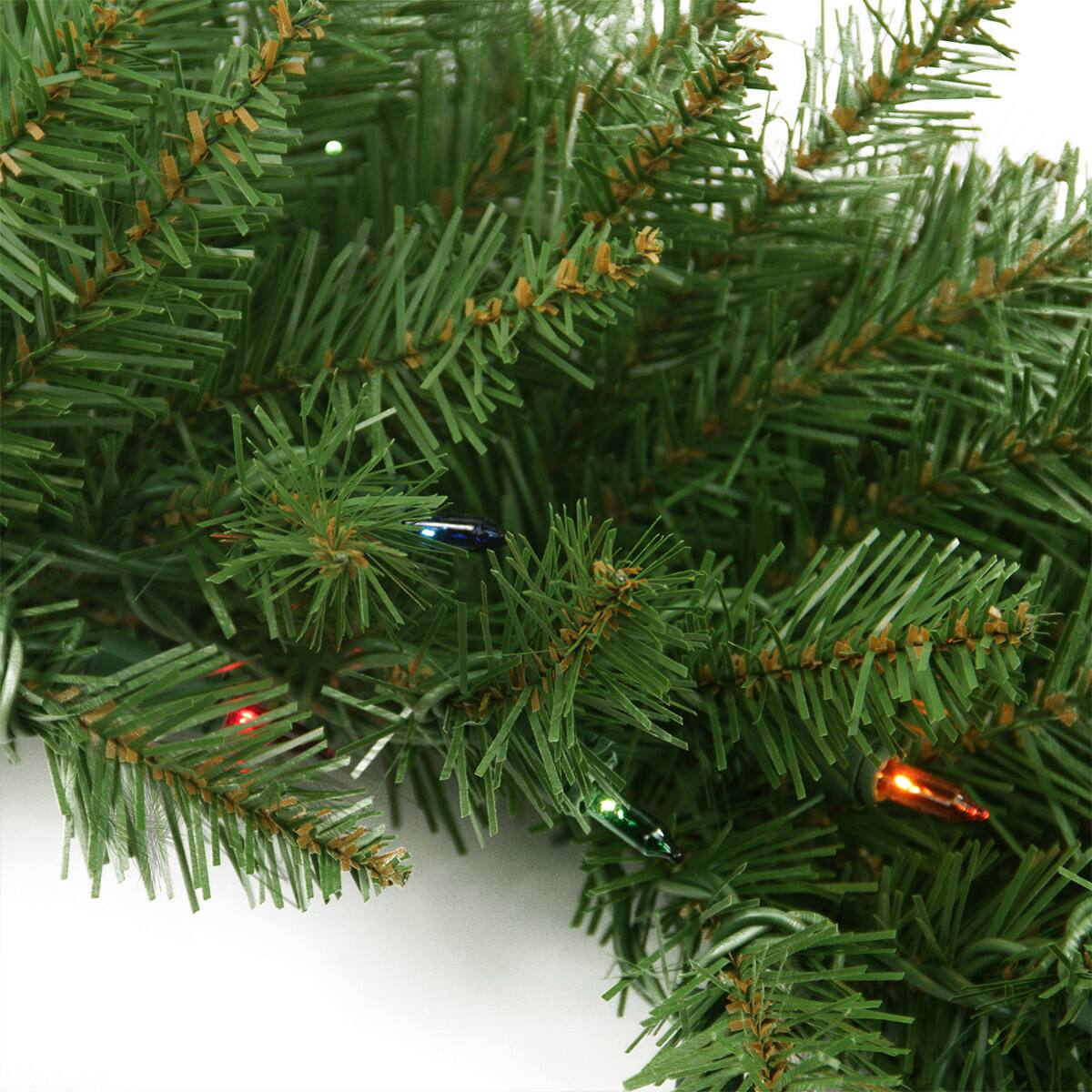 24" Pre-Lit Northern Pine Artificial Christmas Wreath