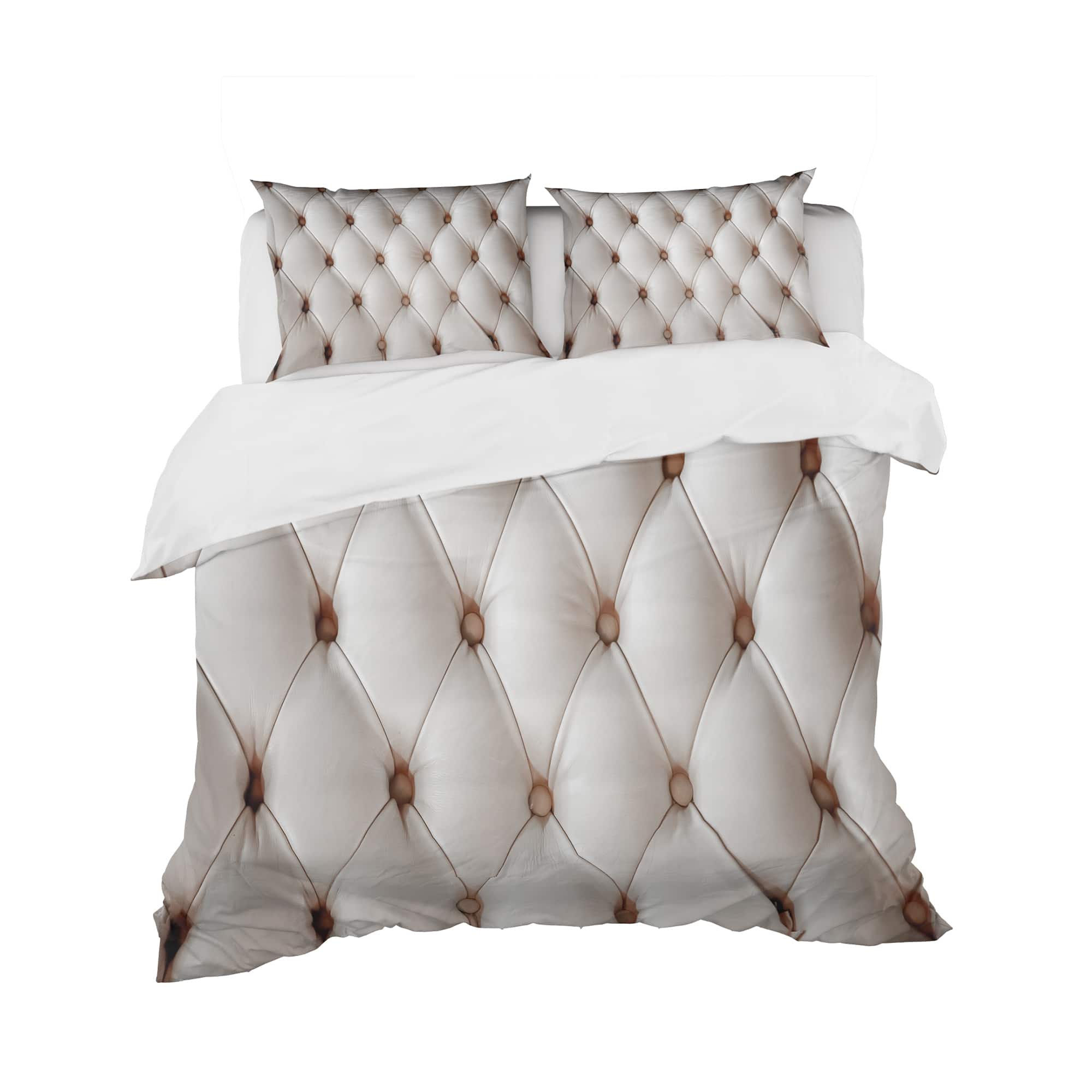 Designart 'Diamond Shaped Leather Couch' Modern & Contemporary Bedding Set - Duvet Cover & Shams