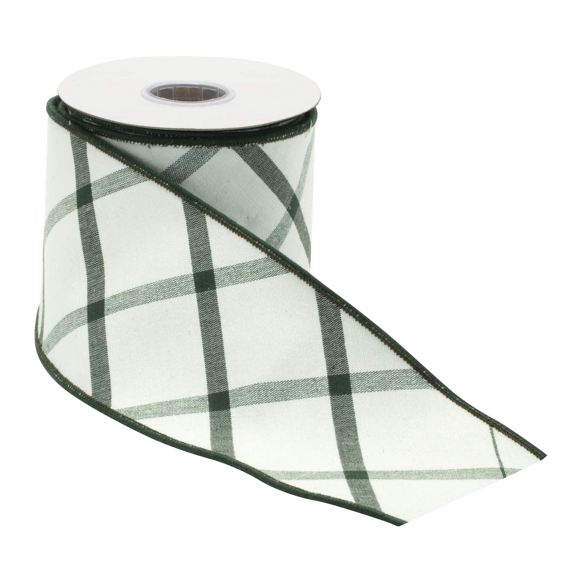 4" x 5yd. Plaid Wired Ribbon 