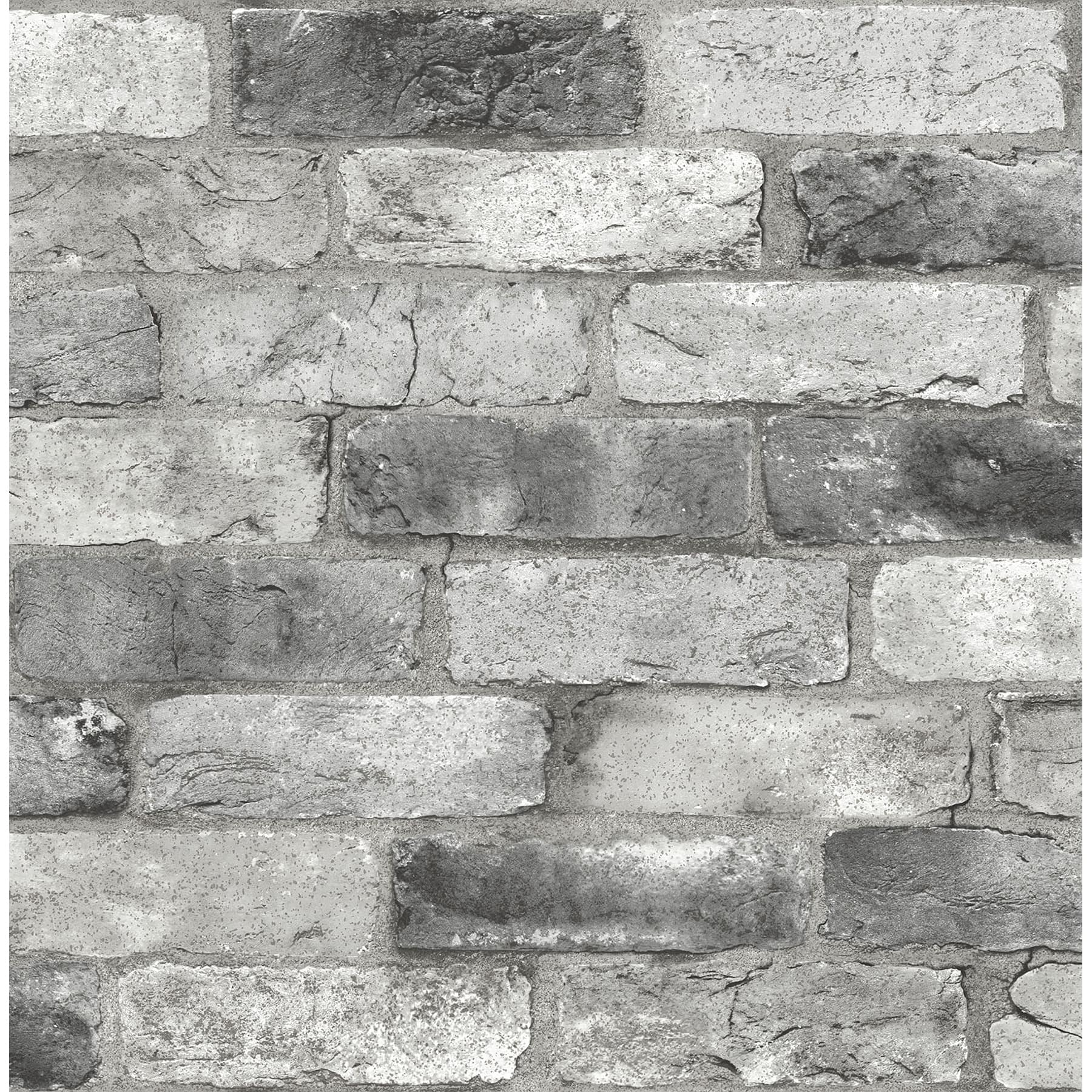 NuWallpaper Gray London Brick Peel & Stick Wallpaper