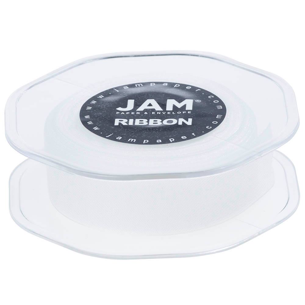 JAM Paper 7/8" x 25yd. Sheer Satin Ribbon